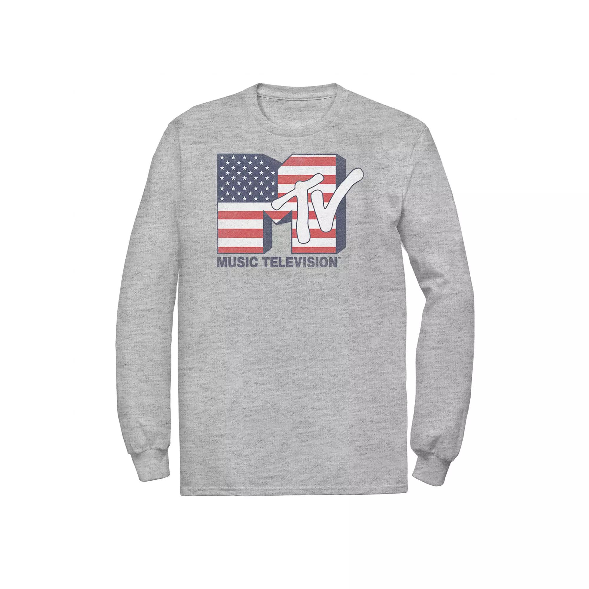 Men's Mtv Rock Usa Logo Tee, Size: XL, Athletic Grey Product Image