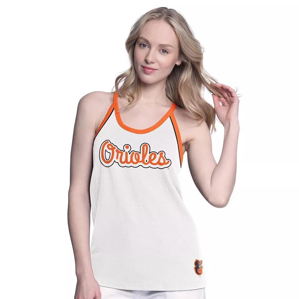 Women's G-III 4Her by Carl Banks White Boston Celtics Curveball Racerback Tank Top,  Product Image