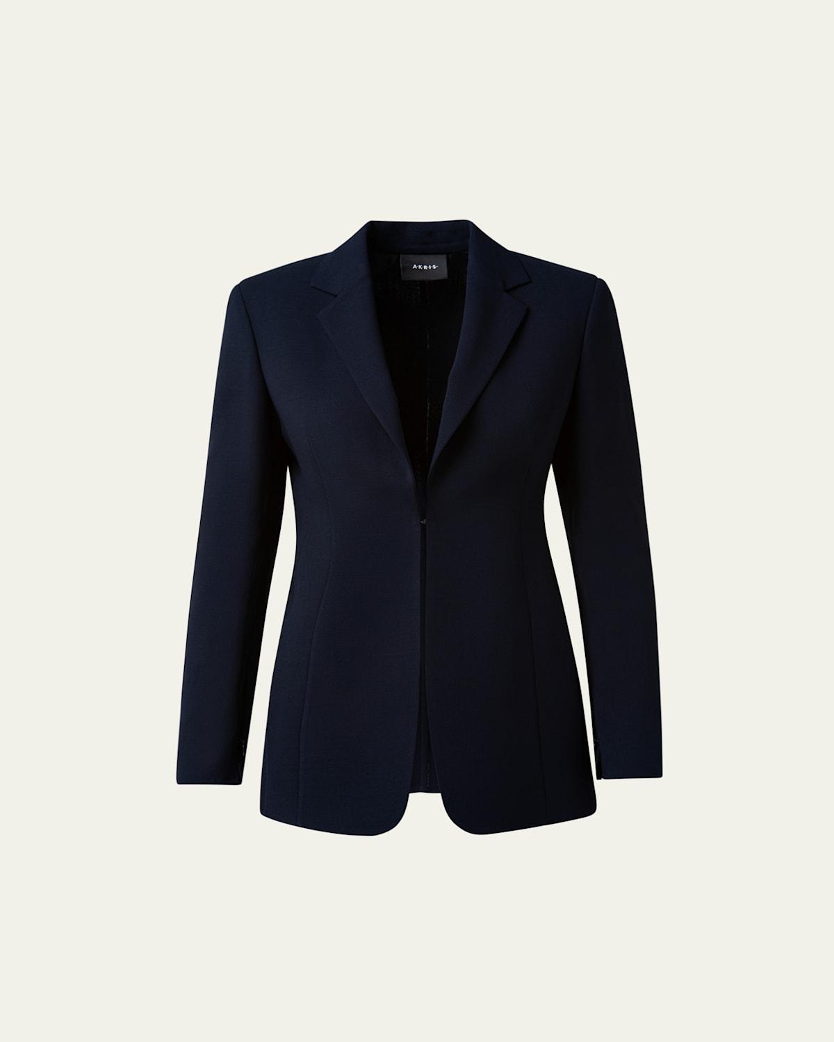 Odette Long Wool Blazer Jacket Product Image