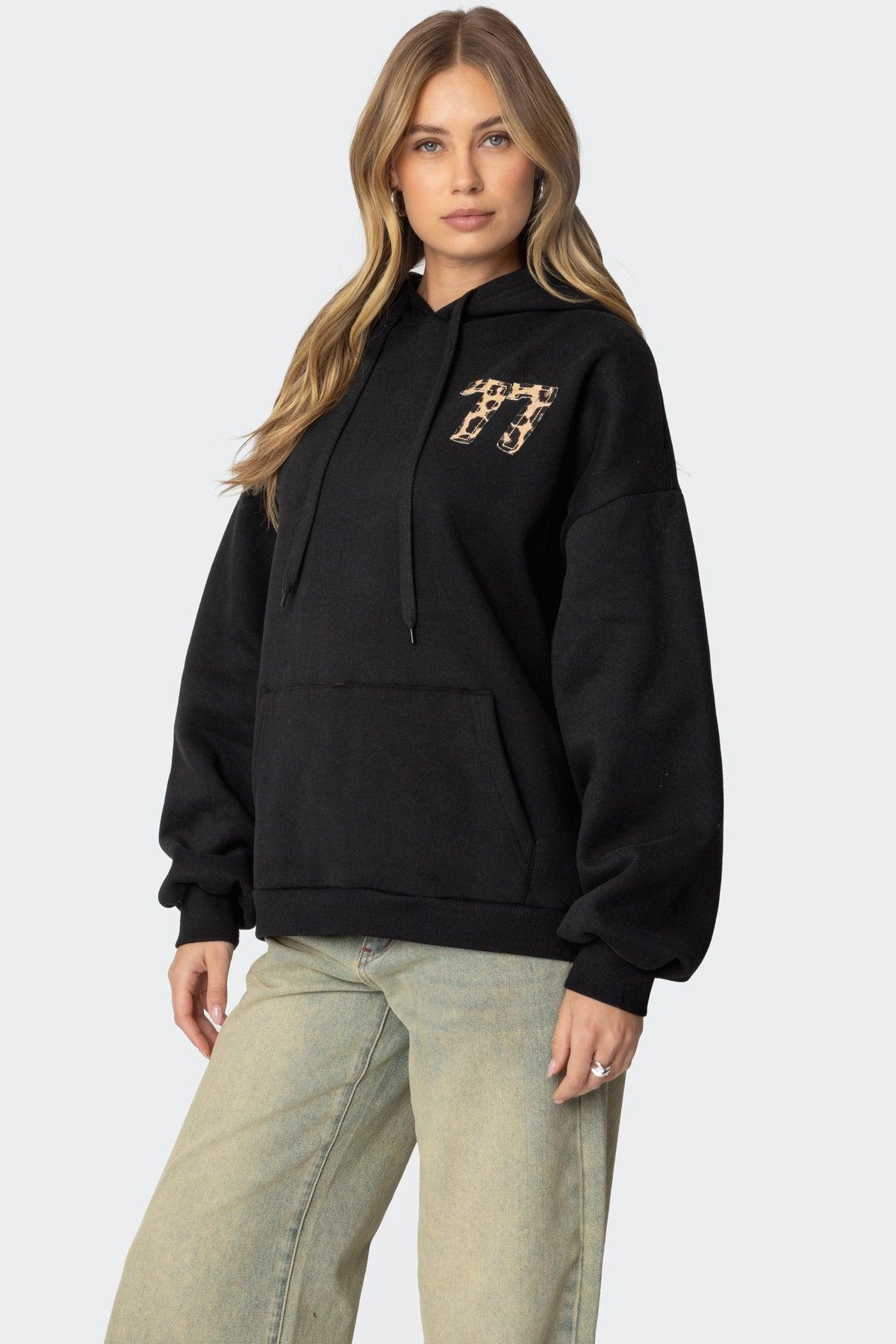 Leopard 77 Oversized Hoodie Product Image