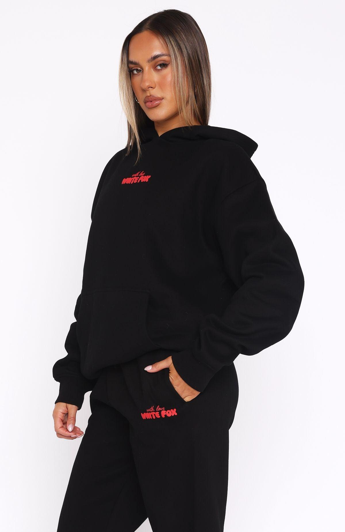 With Love In The Moment Oversized Hoodie Black Product Image