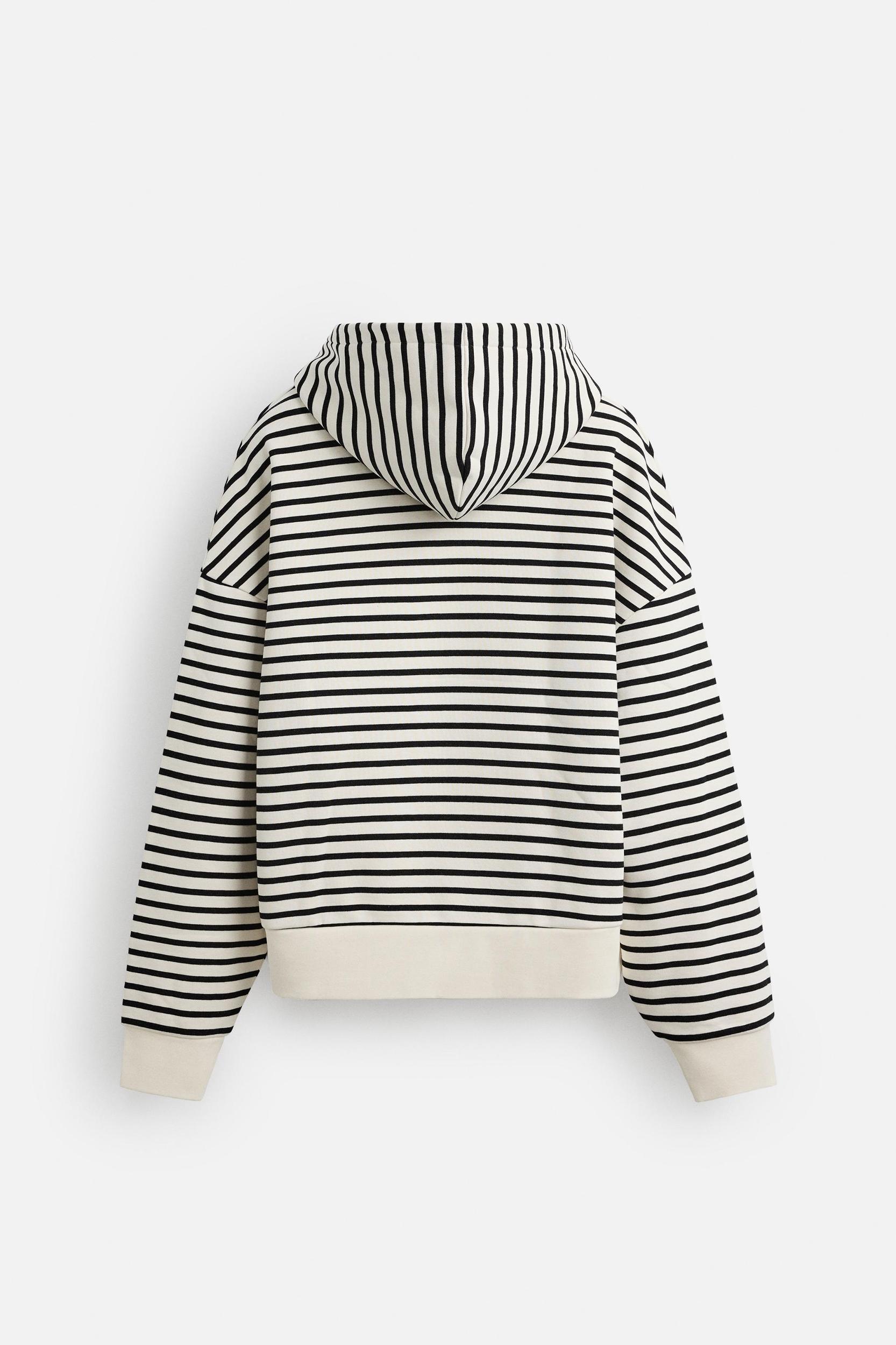TEXT PRINT STRIPED SWEATSHIRT Product Image
