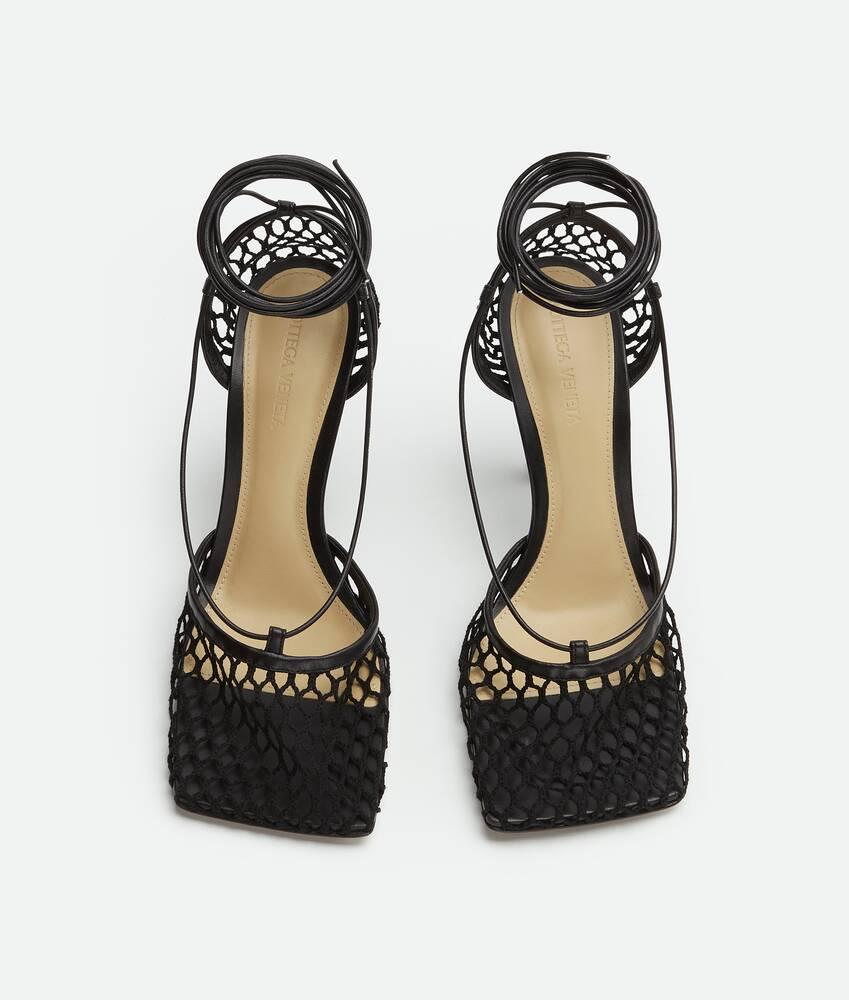 Women's Stretch Lace-Up Sandal in Black Product Image