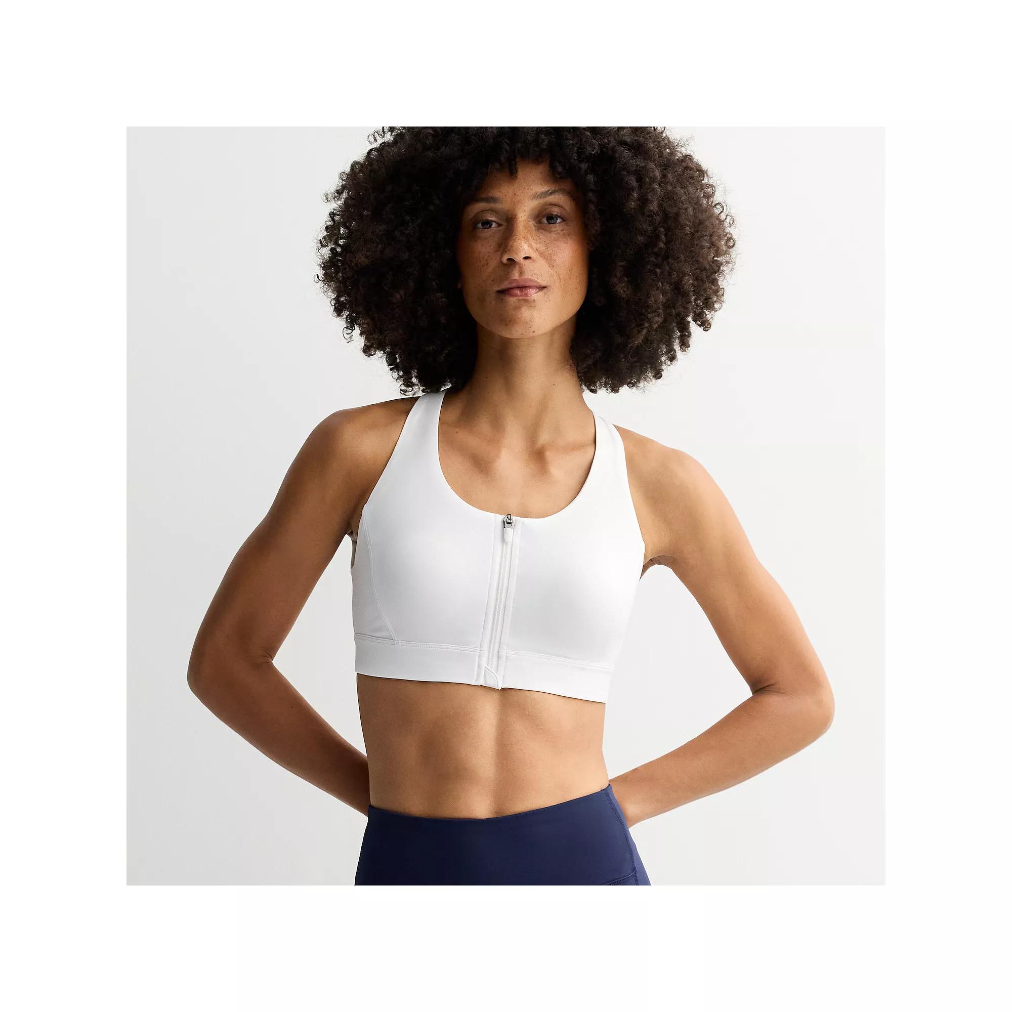 Women's Tek Gear® Ultrastretch Medium Support Zip Front Sports Bra,  Product Image