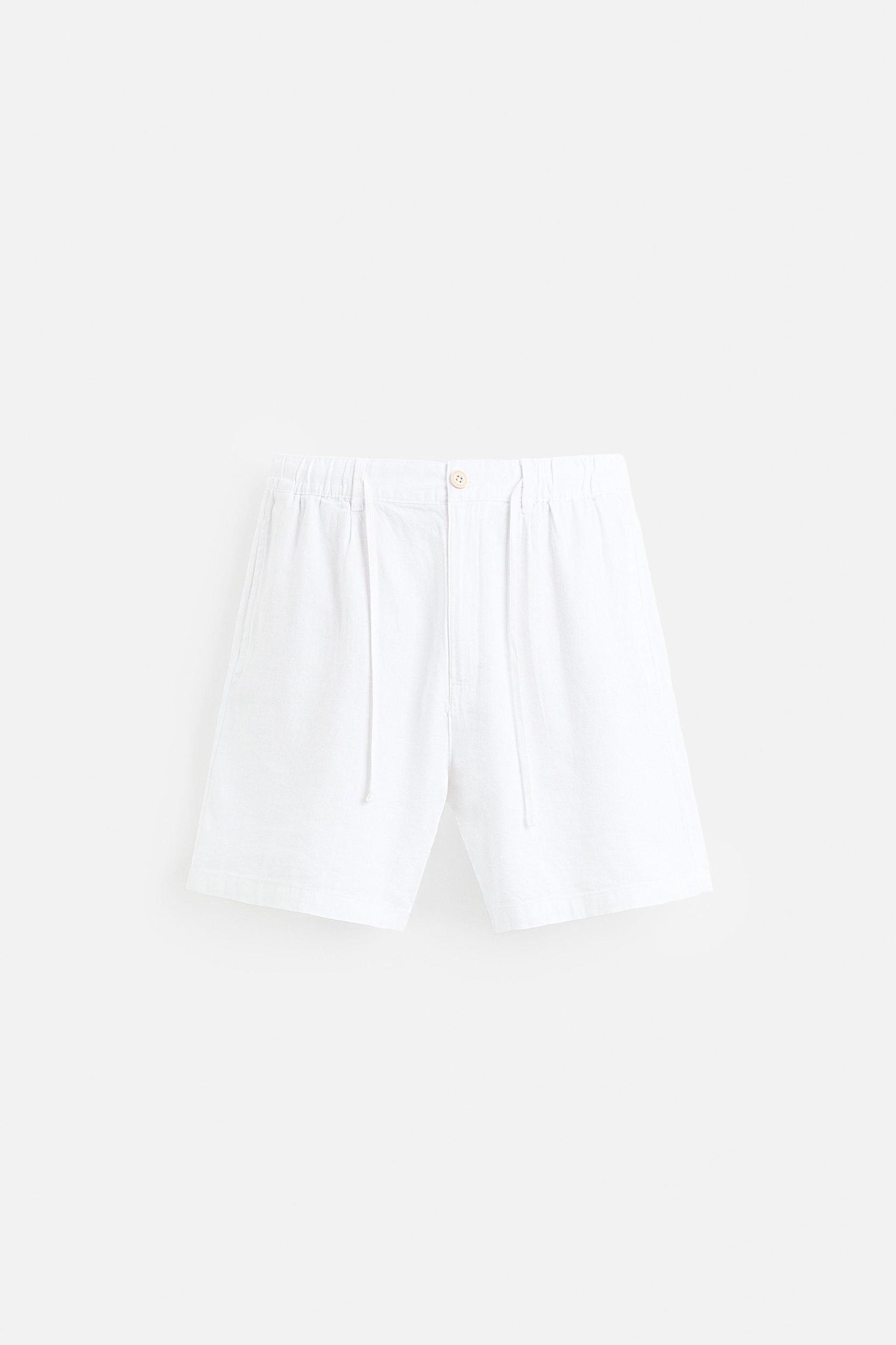 LINEN BLEND SHORTS Product Image