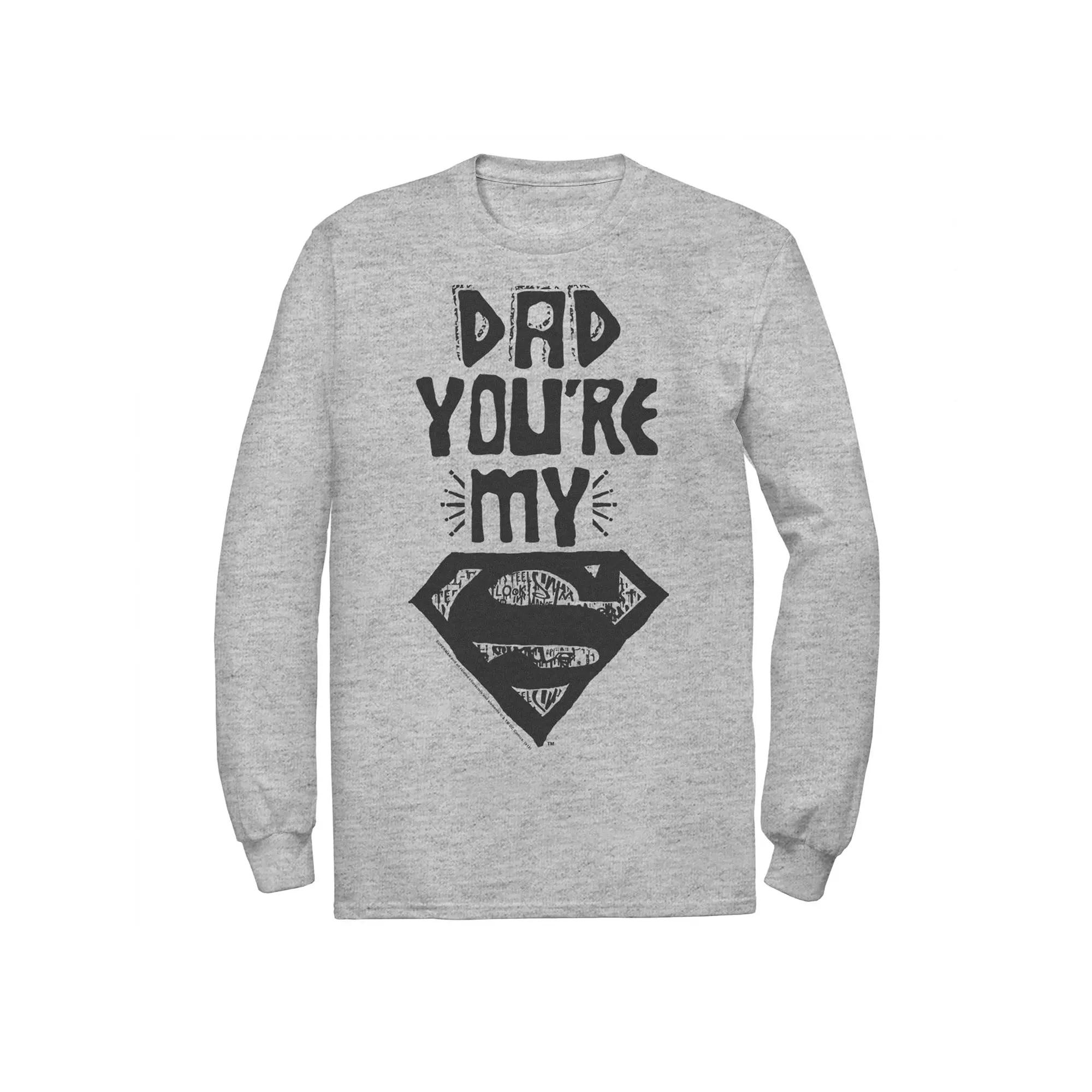 Men's DC Comics Superman Dad Text Poster Tee,  Product Image