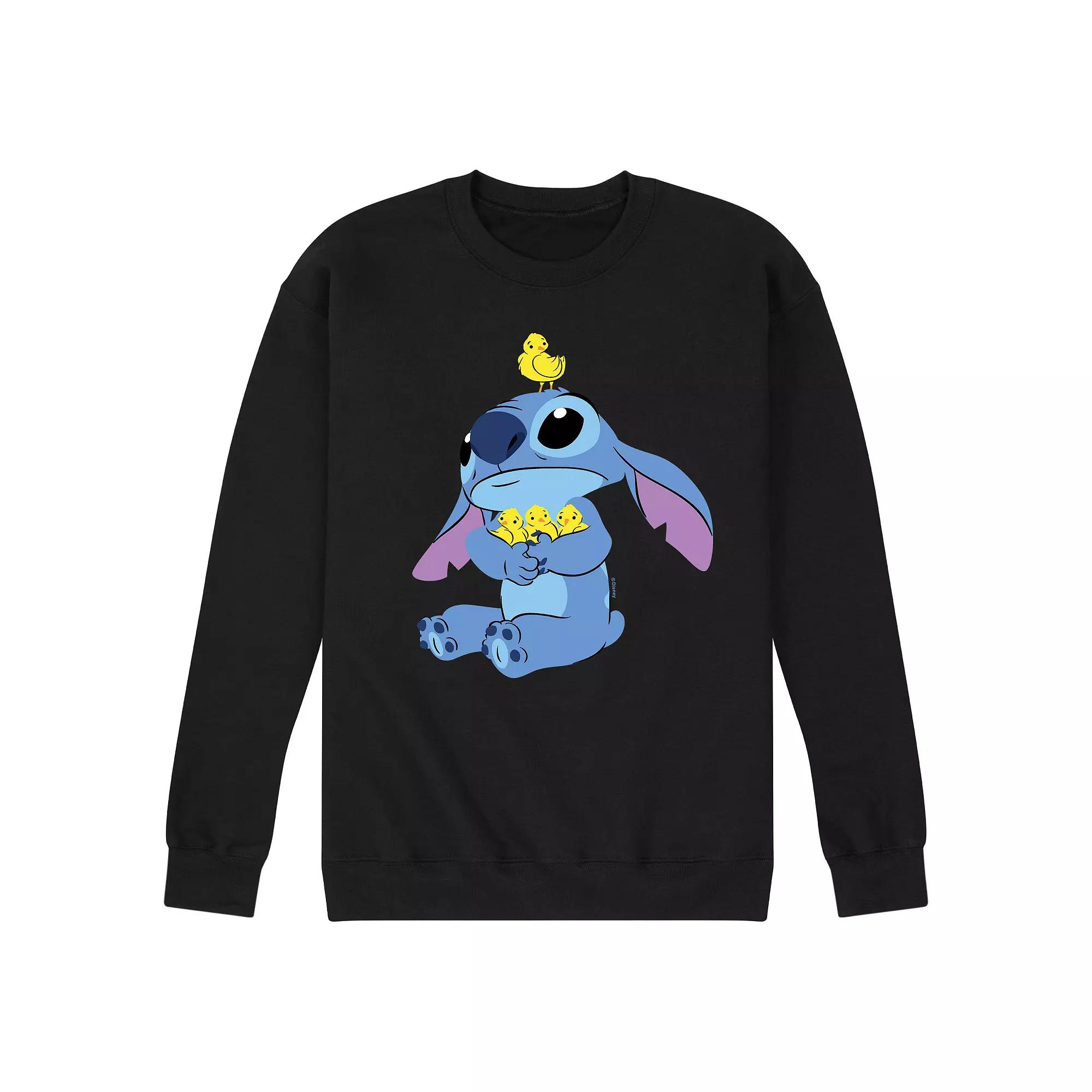 Disney's Lilo & Stitch Men's Stitch & Chicks Fleece Sweatshirt,  Product Image