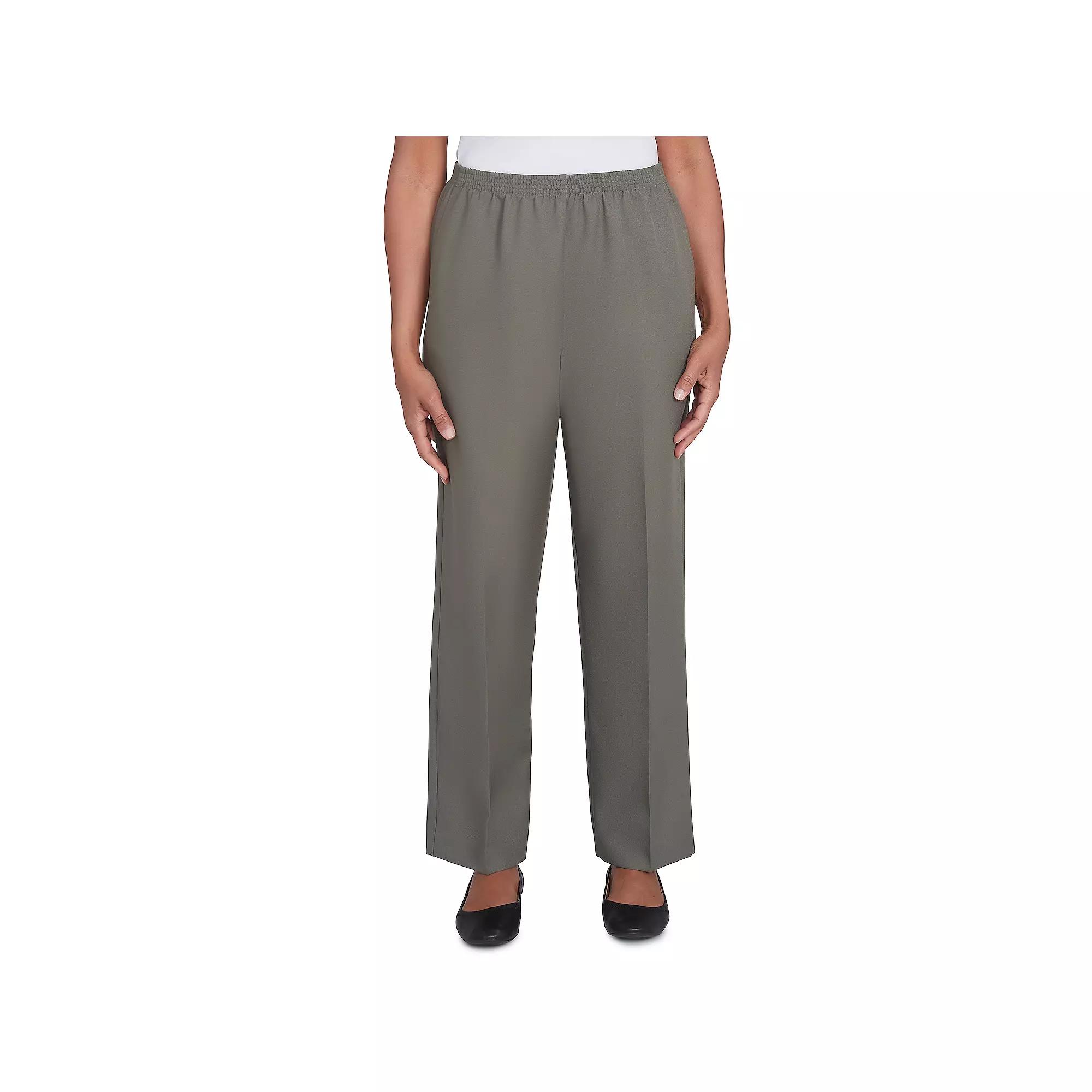 Petite Alfred Dunner All Around Elastic Waist Medium Length Pants, Women's,  Product Image