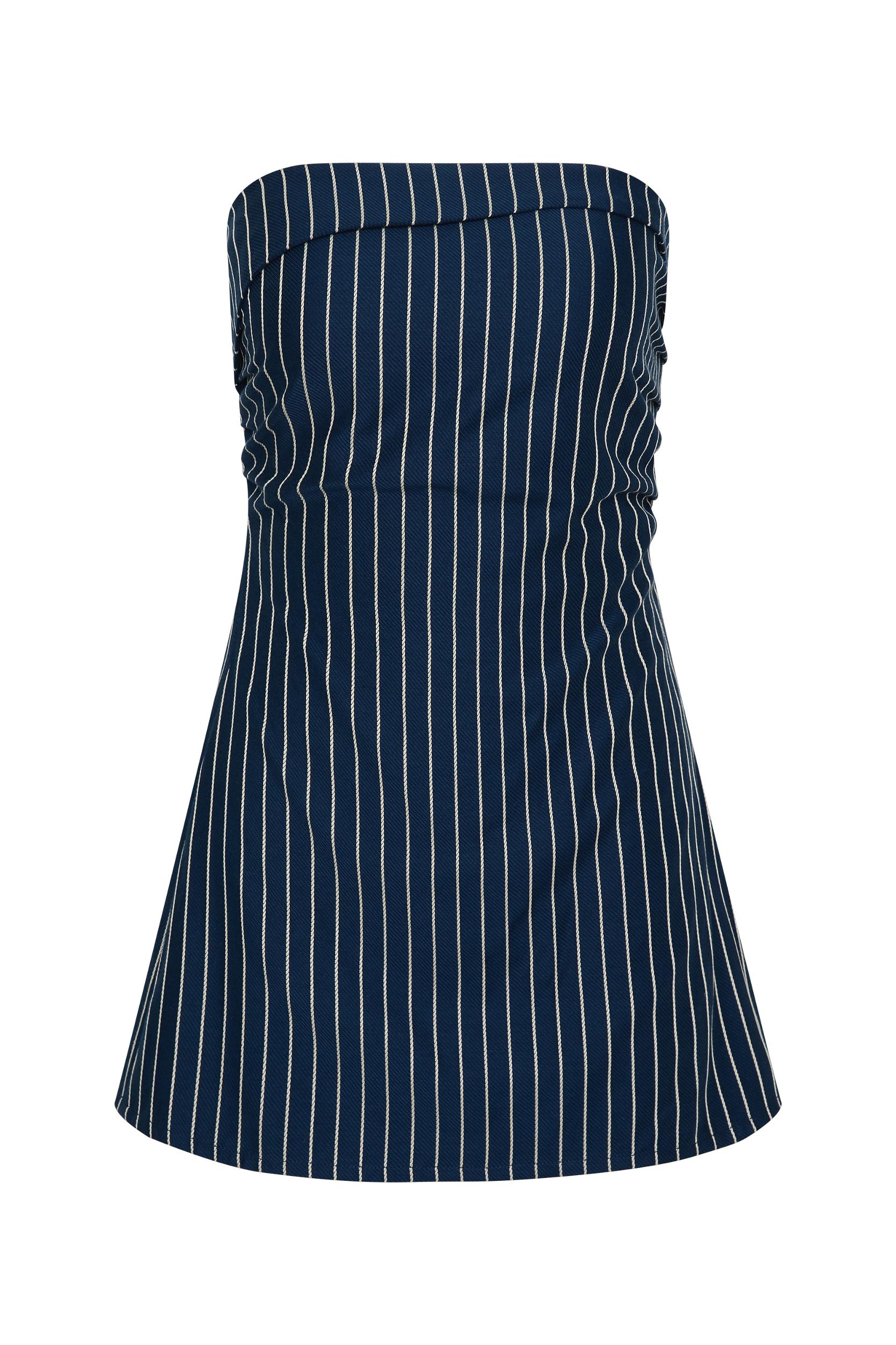 Lalia Trouser Chevron Stripe Vintage Navy - Final Sale Product Image