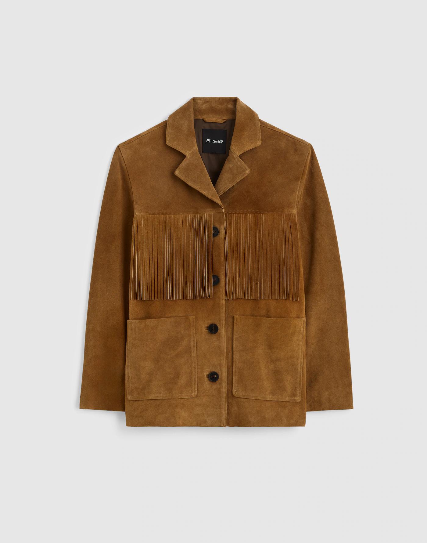 Fringe Shirt-Jacket in Suede Product Image