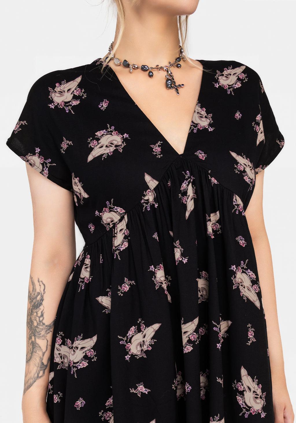 Carrion V-Neck Mini Smock Dress Product Image