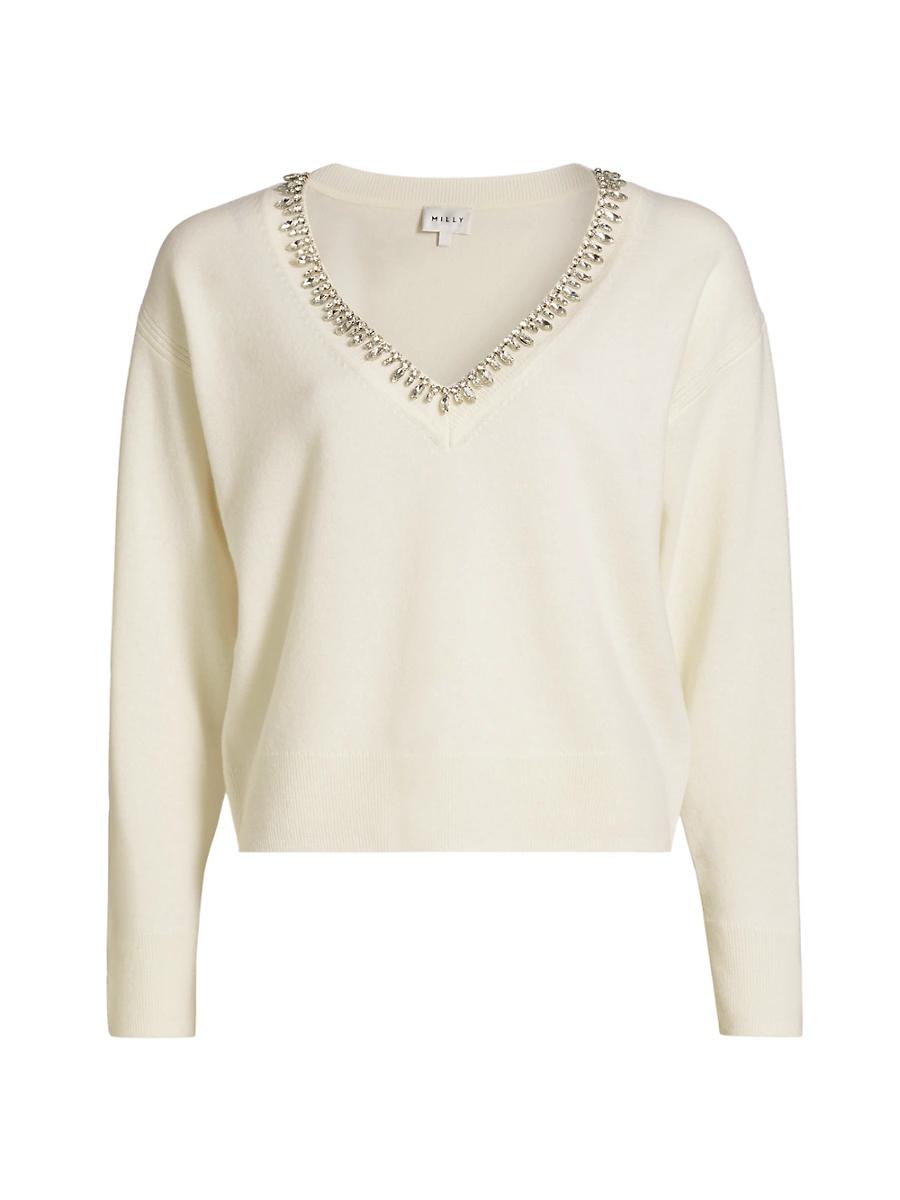 Womens Kalia Crystal-Trim Sweater Product Image