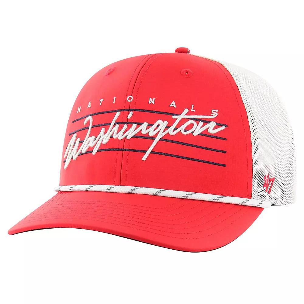 Men's '47 Red Washington Nationals Downburst Trucker Adjustable Hat Product Image