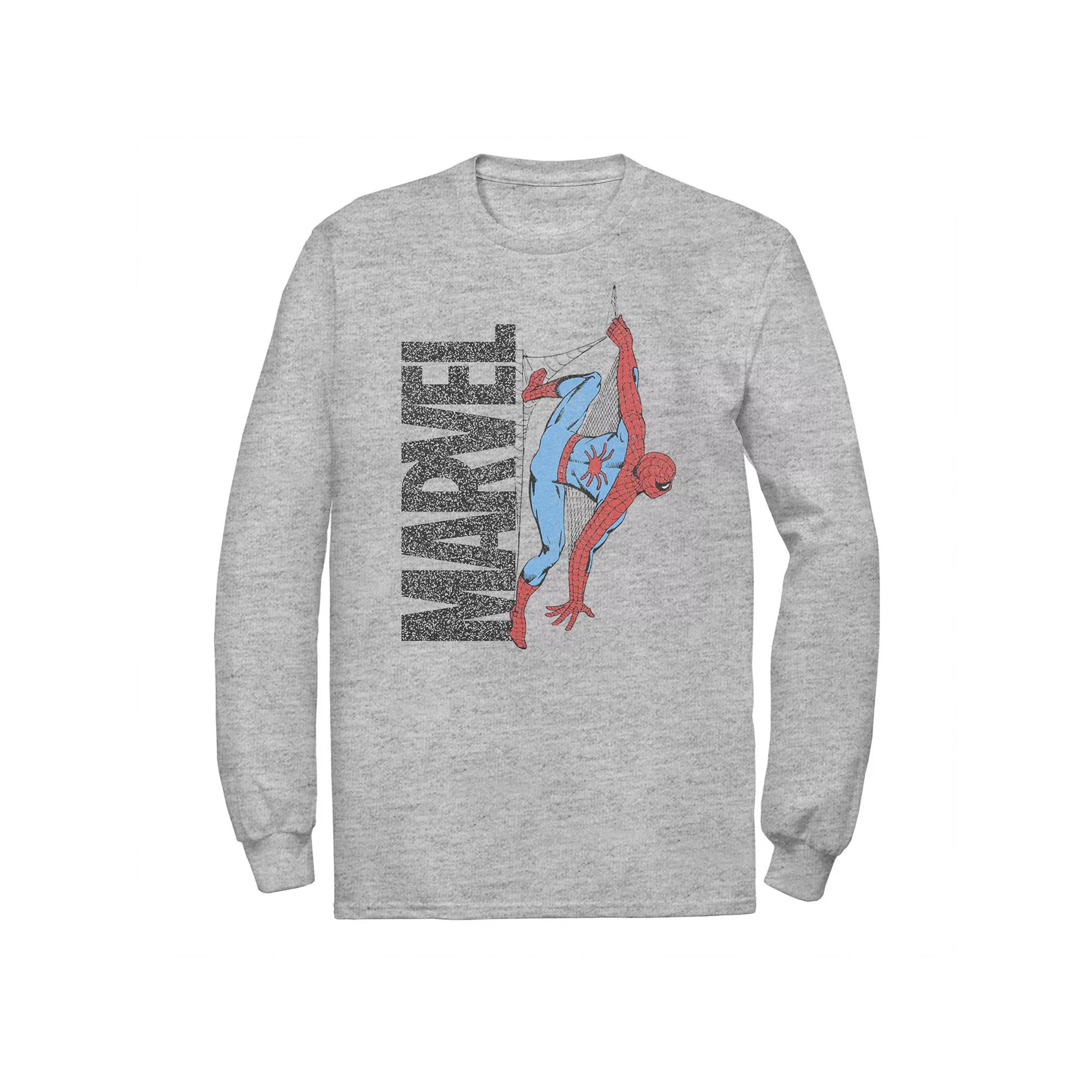 Big & Tall Marvel Spider-Man Distressed Web Logo Tee, Men's,  Product Image
