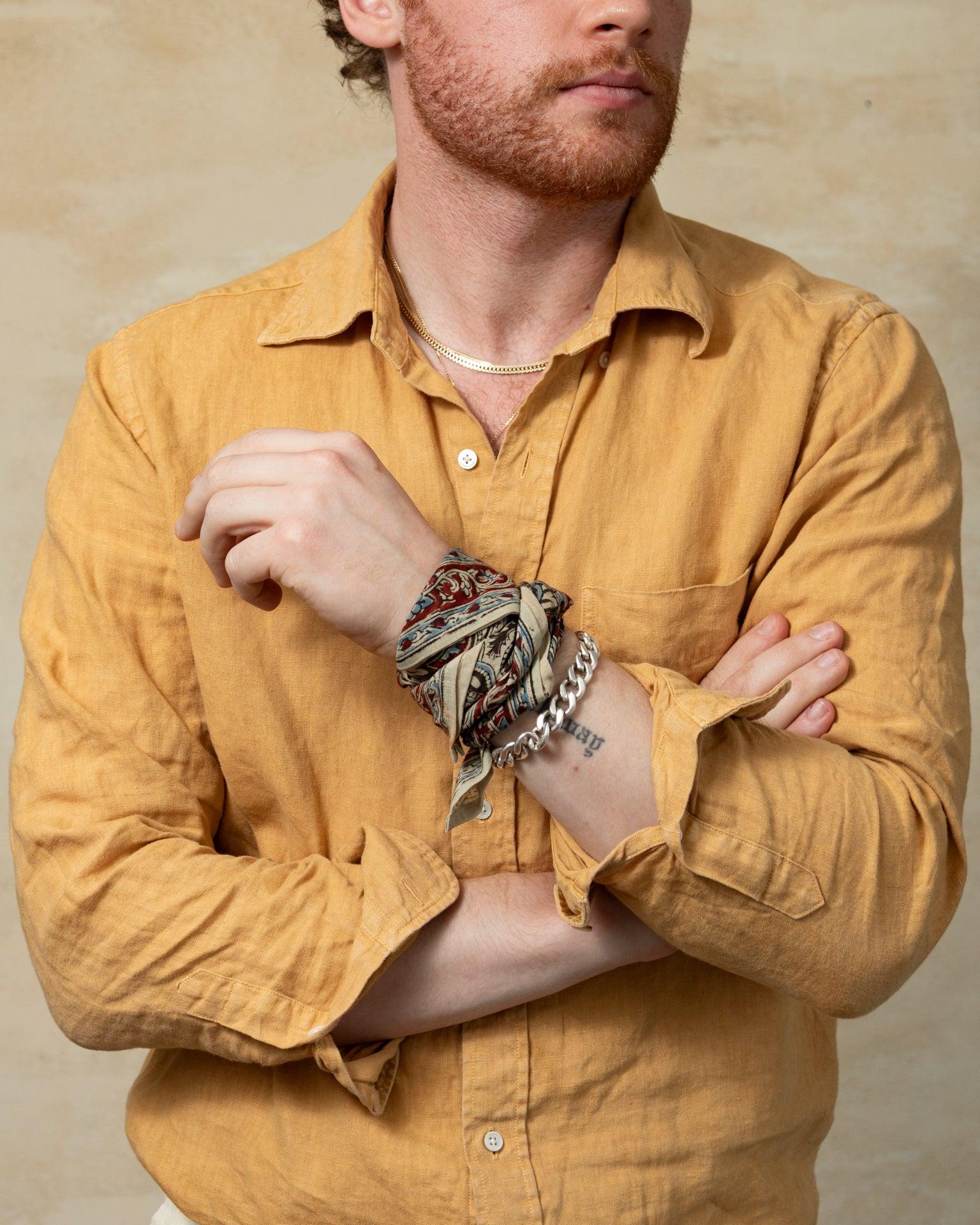 Garment Dyed Linen Shirt in British Khaki Product Image