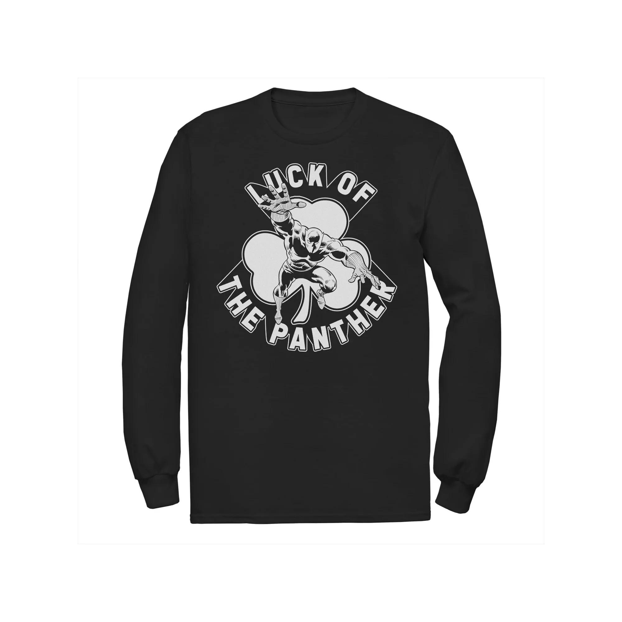 Men's Marvel St. Patty's Black Panther Lucky Panther Tee,  Product Image
