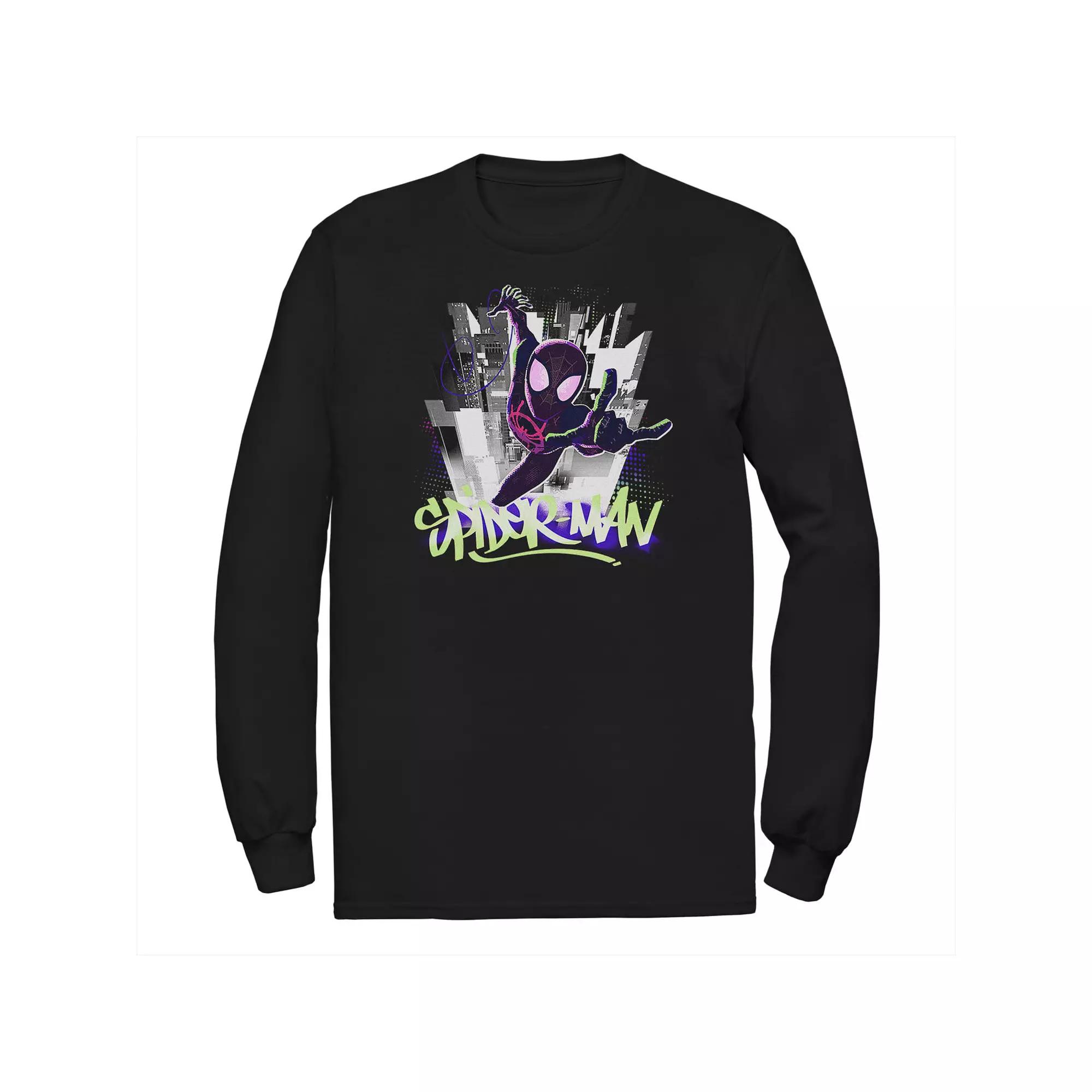 Big & Tall Marvel Spider-Man Spiderverse Graffiti City Tee, Men's,  Product Image