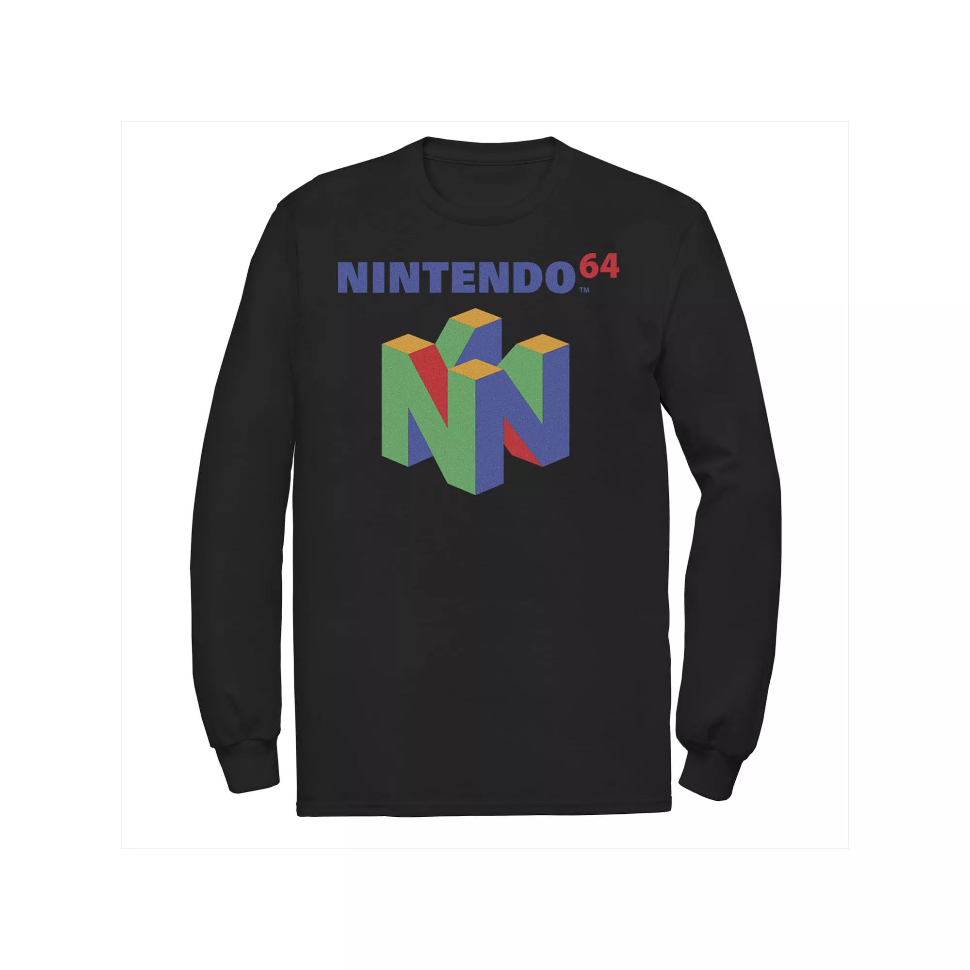 Big & Tall Nintendo 64 Logo Long Sleeve, Men's,  Product Image