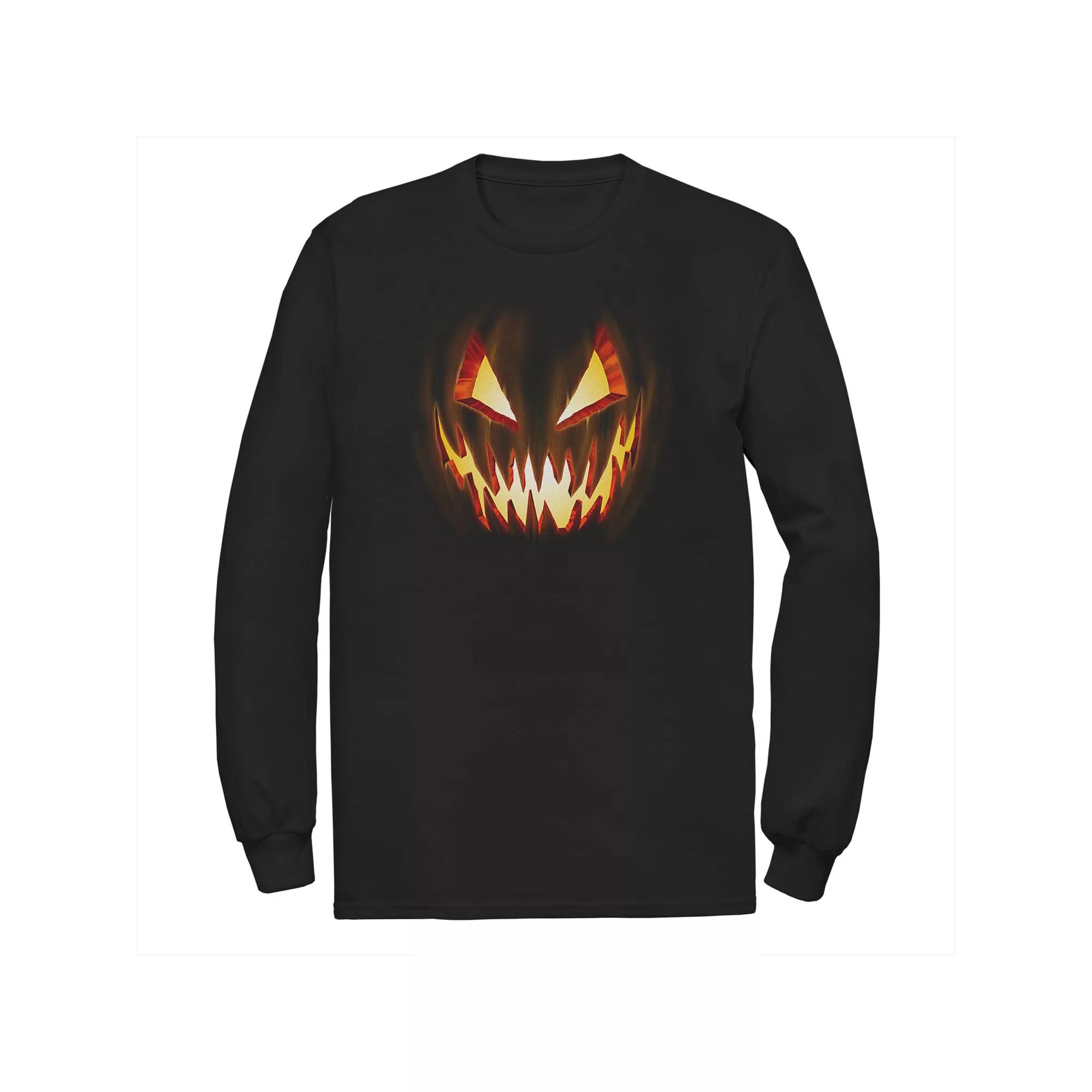 Big & Tall Halloween Jack-O-Lantern Tee, Men's,  Product Image