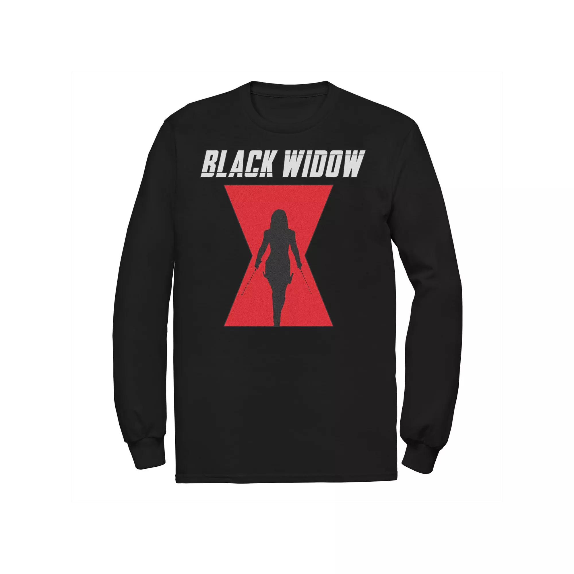 Men's Marvel Black Widow Logo Silhouette Tee,  Product Image