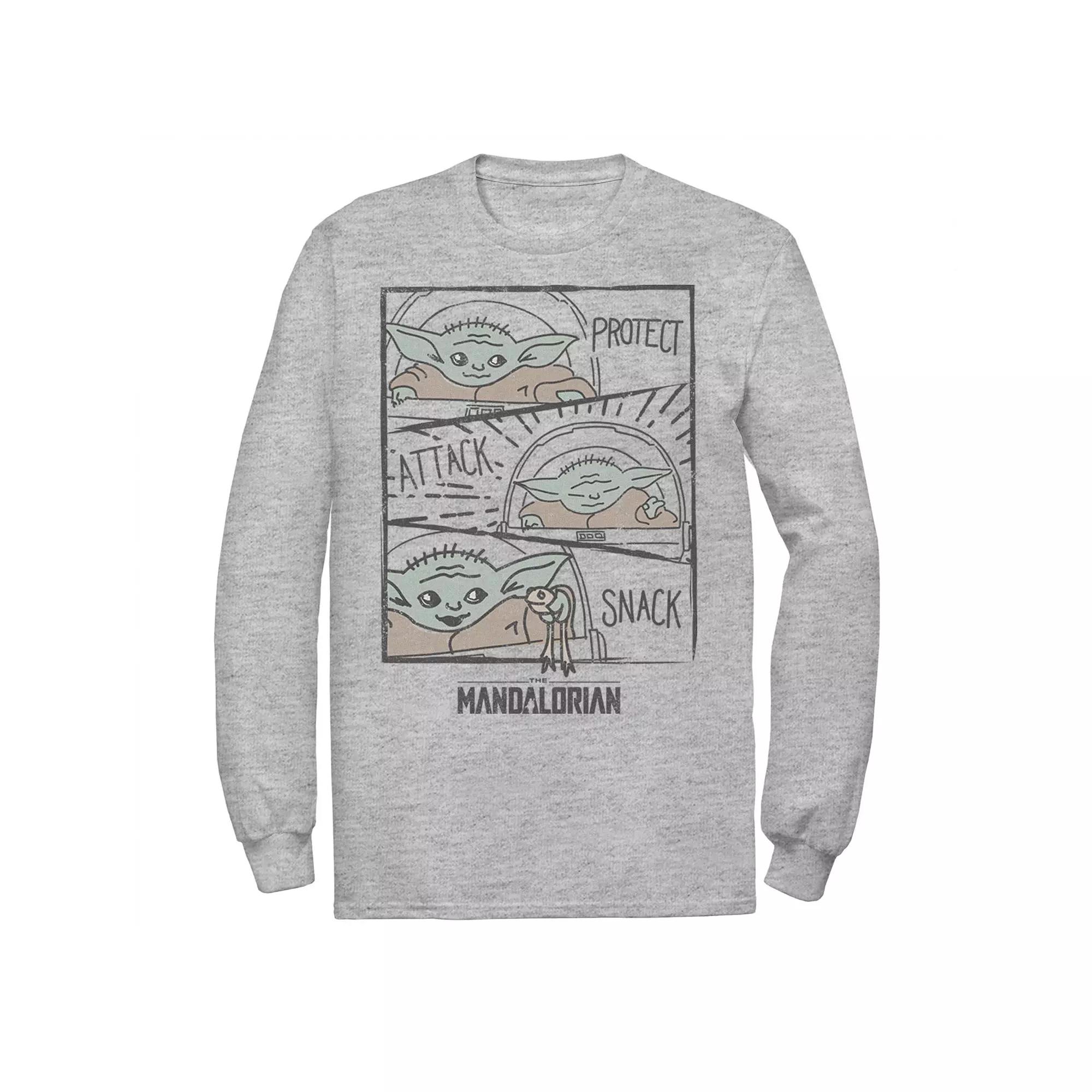 Men's Star Wars The Mandalorian The Child Protect Attack Snack Tee,  Product Image
