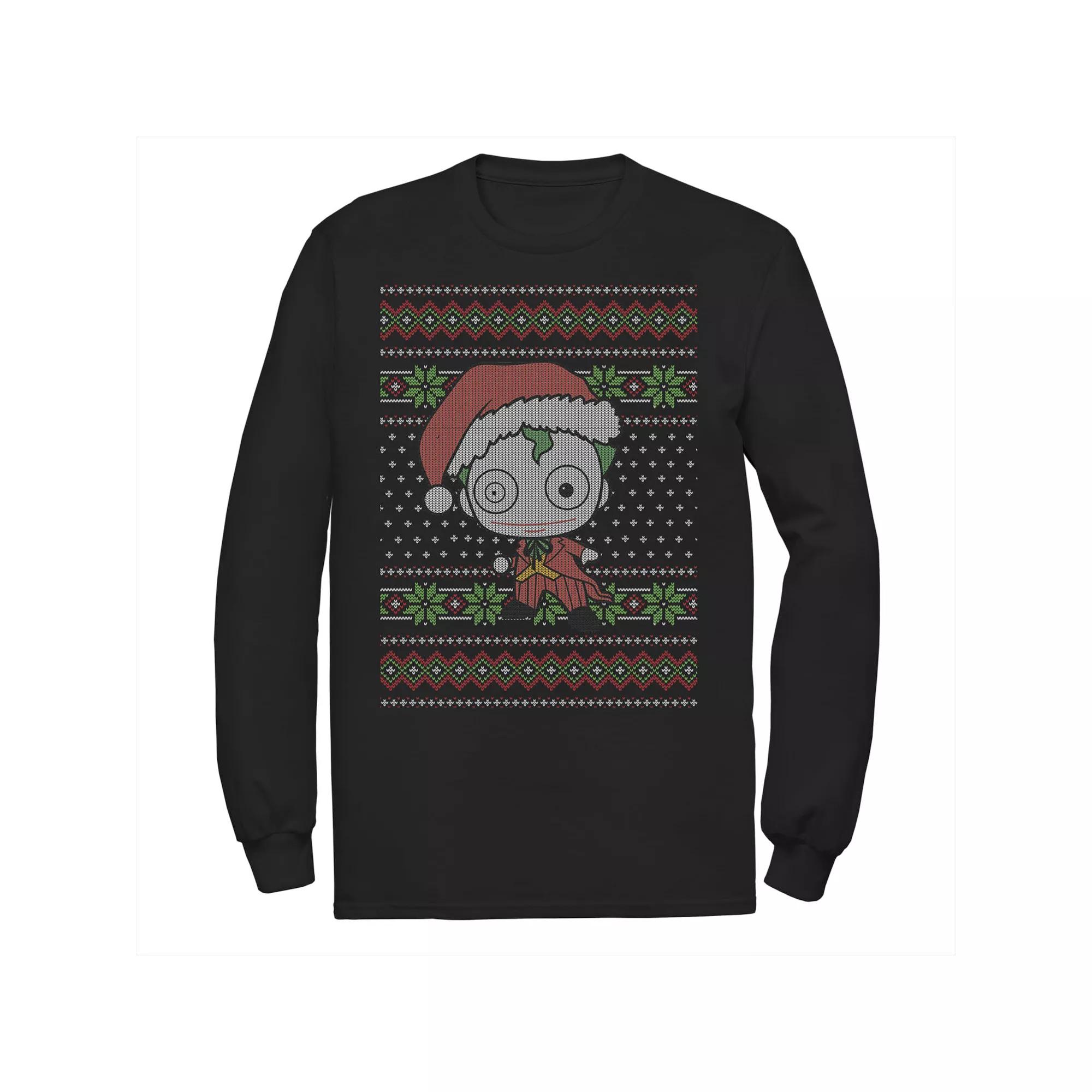 Men's Spongebob Simple Happy Distressed Portrait Tee,  Product Image