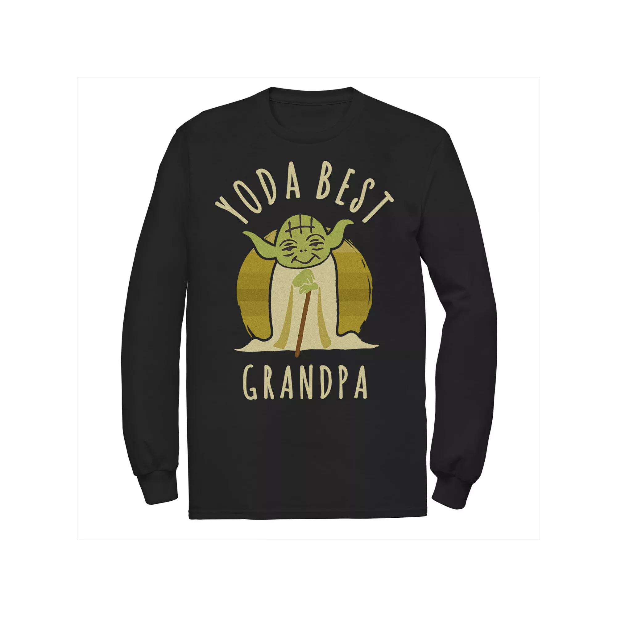 Men's Star Wars Yoda Best Grandpa Cartoon Graphic Tee,  Product Image