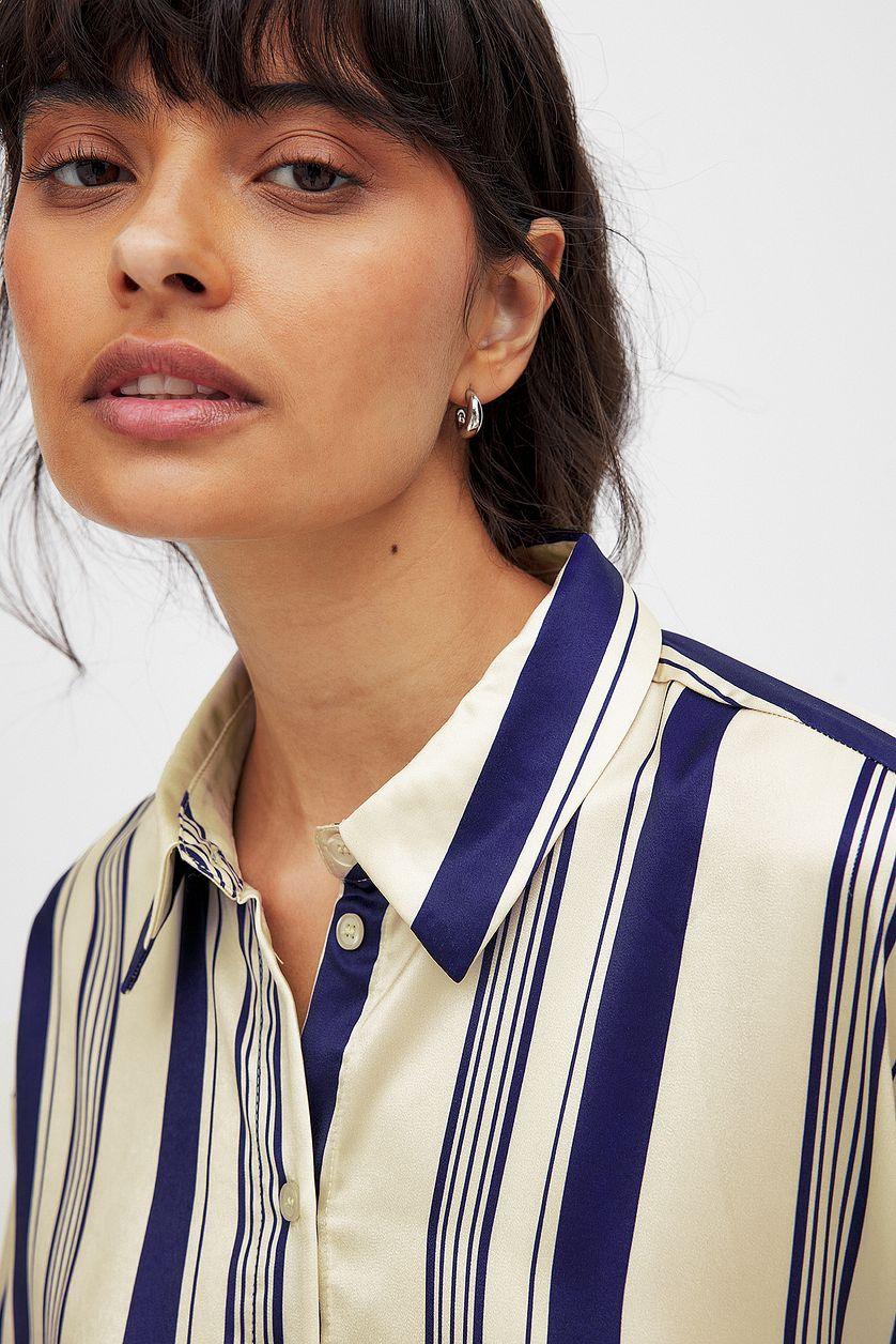 Striped Satin Shirt Product Image