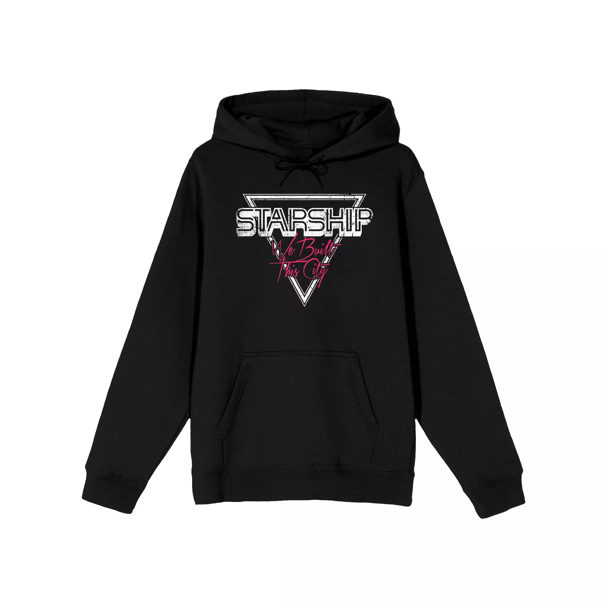 Men's Starship We Built This City Graphic Hoodie, Size: Medium, Black Product Image