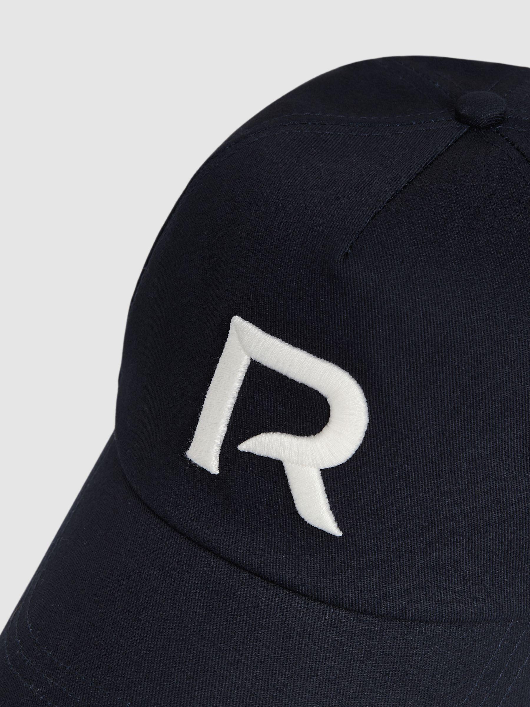 Cotton Logo-Embroidered Cap in Navy Product Image