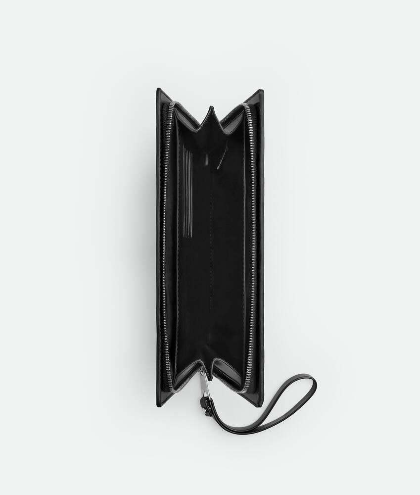 Men's Small Intrecciato Document Case With Wristlet in Black Product Image