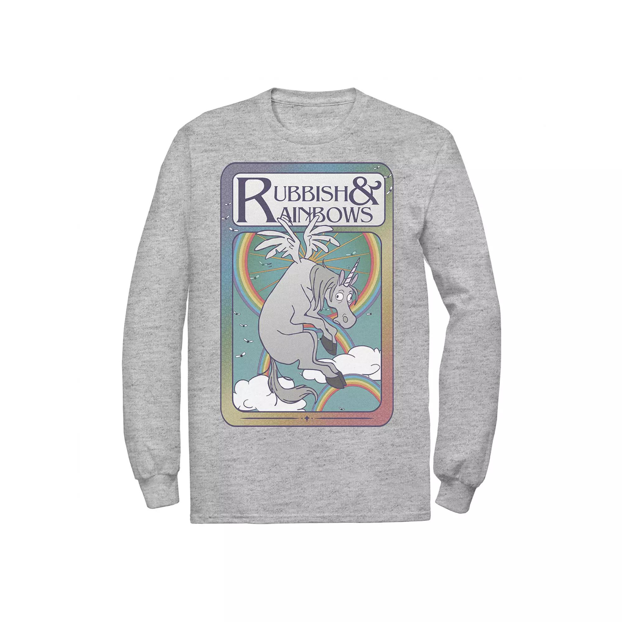 Disney / Pixar's Onward Men's Rubbish & Rainbows Card Tee, Size: Medium, Athletic Grey Product Image