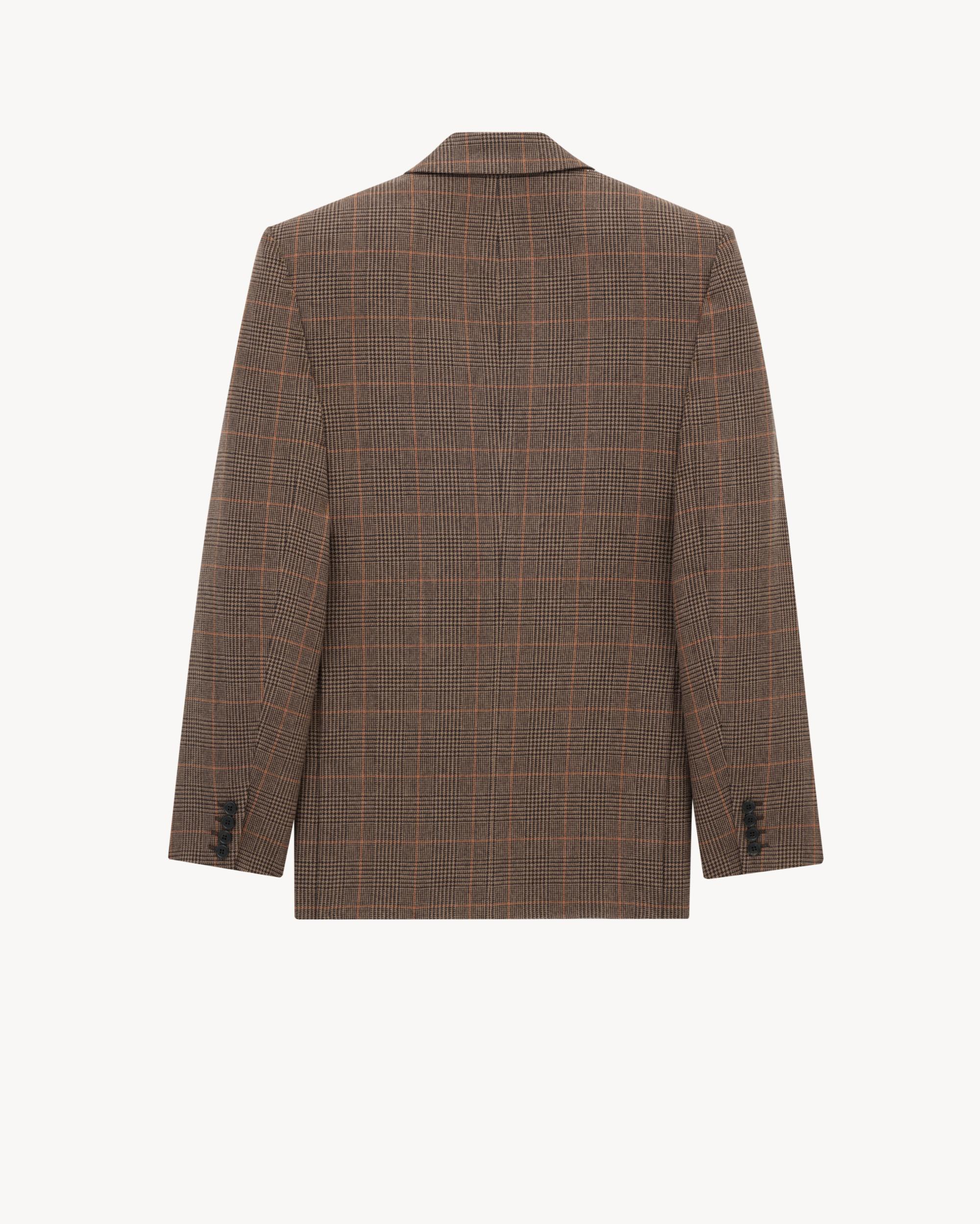 jacket in prince of wales wool Product Image