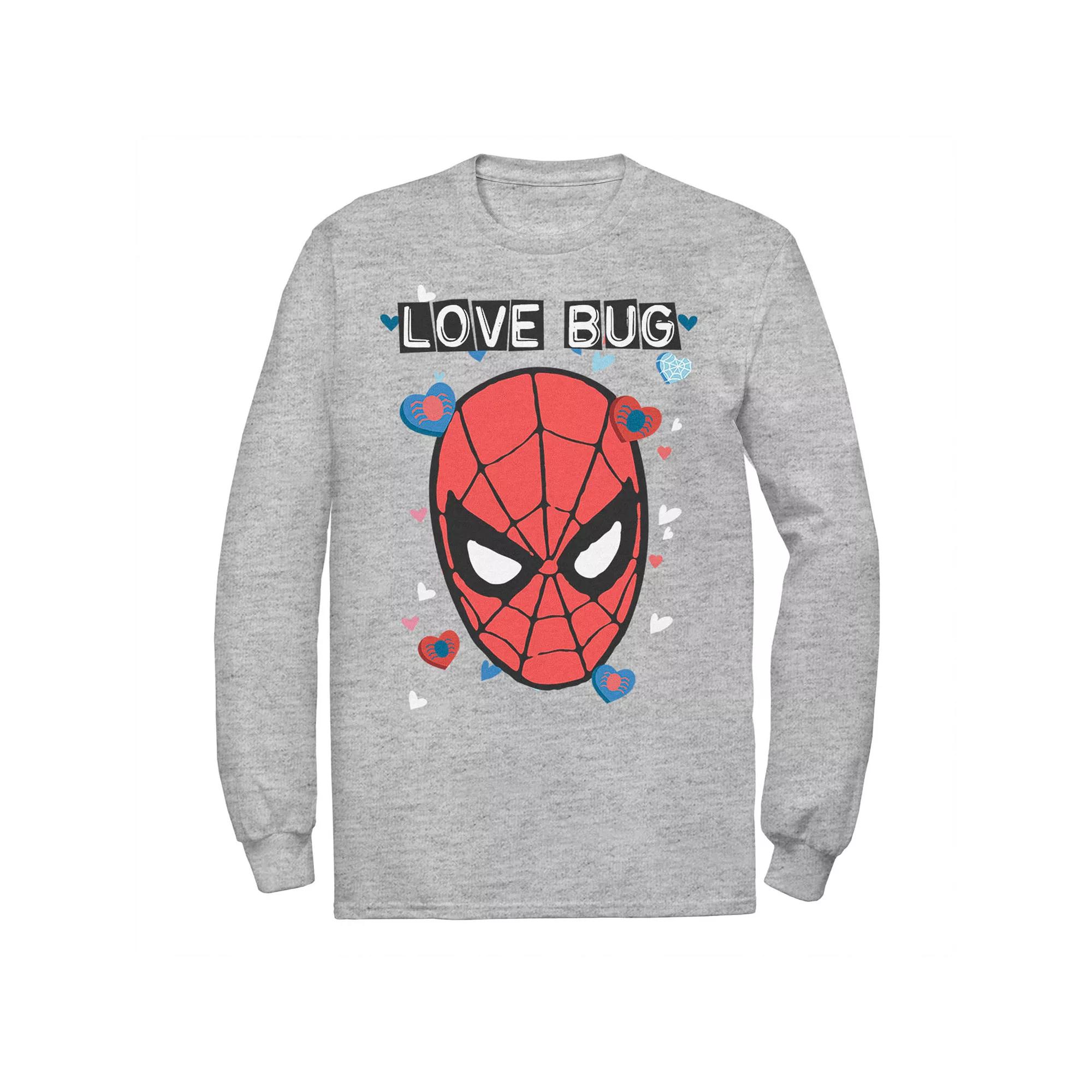 Big & Tall Love Bug Valentines Day Comic Long Sleeve Tee, Men's,  Product Image