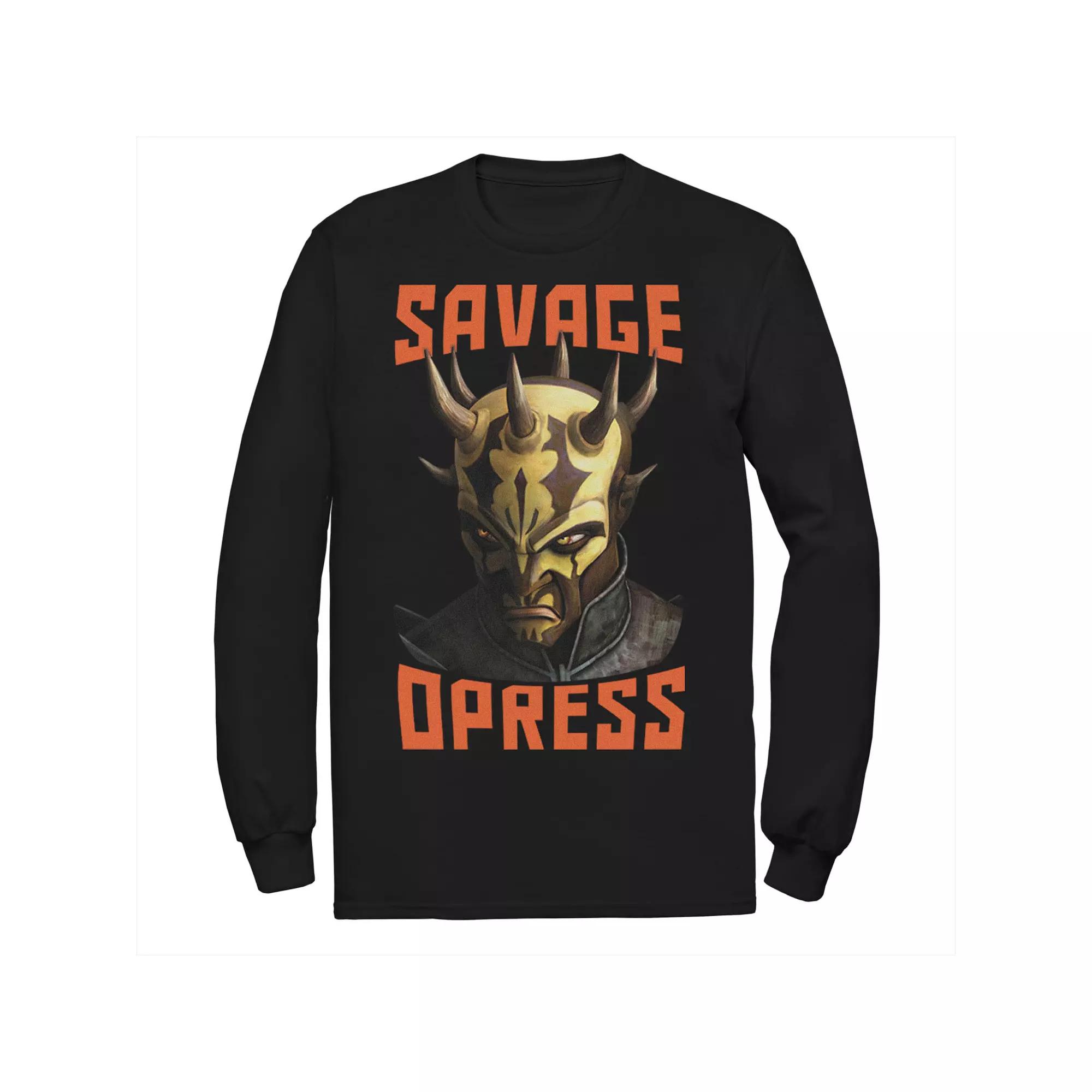 Men's Star Wars: Clone Wars Savage Opress Big Face Tee, Size: Small, Black Product Image