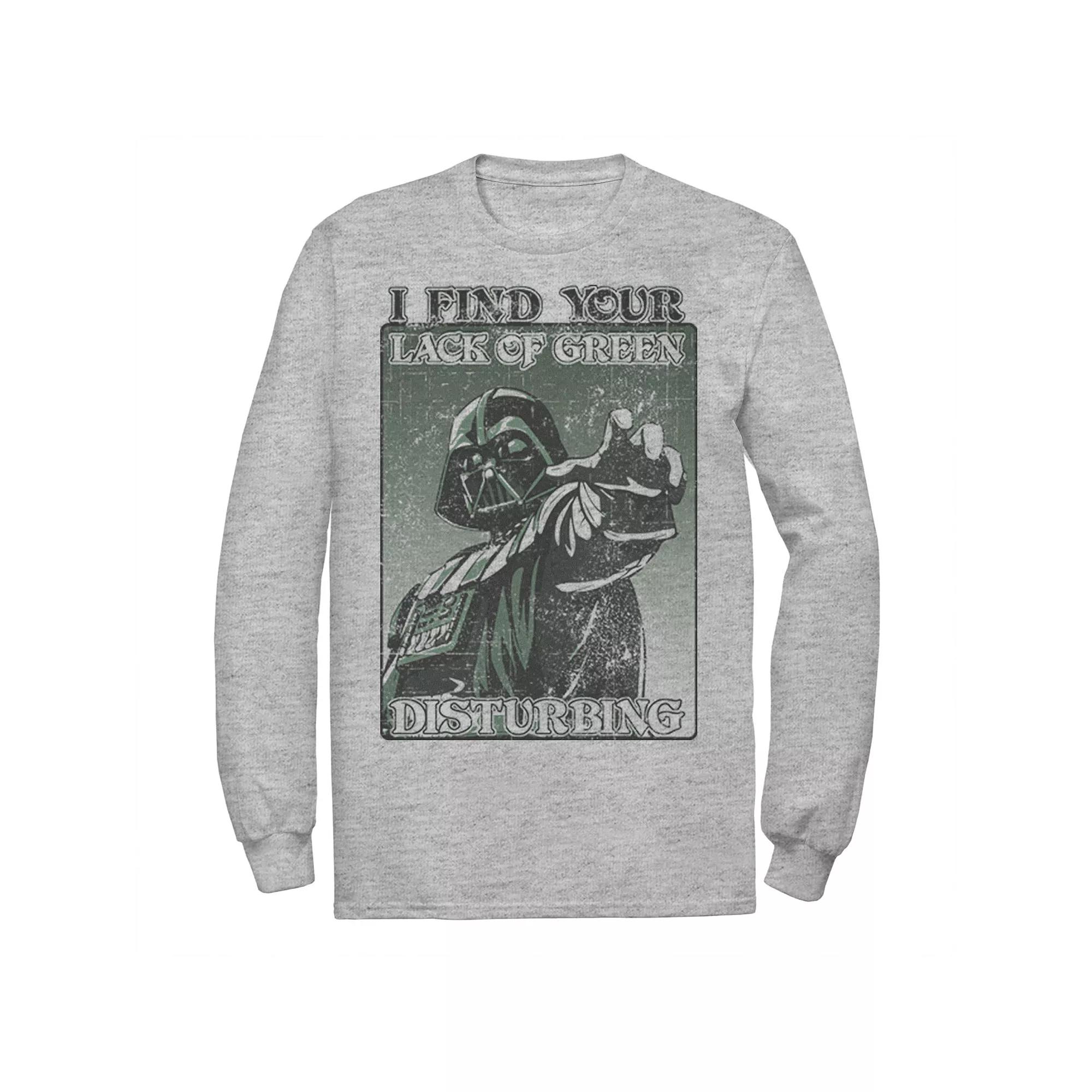 Men's Star Wars Vader Disturbing St. Patrick's Tee, Size: Medium, Athletic Grey Product Image
