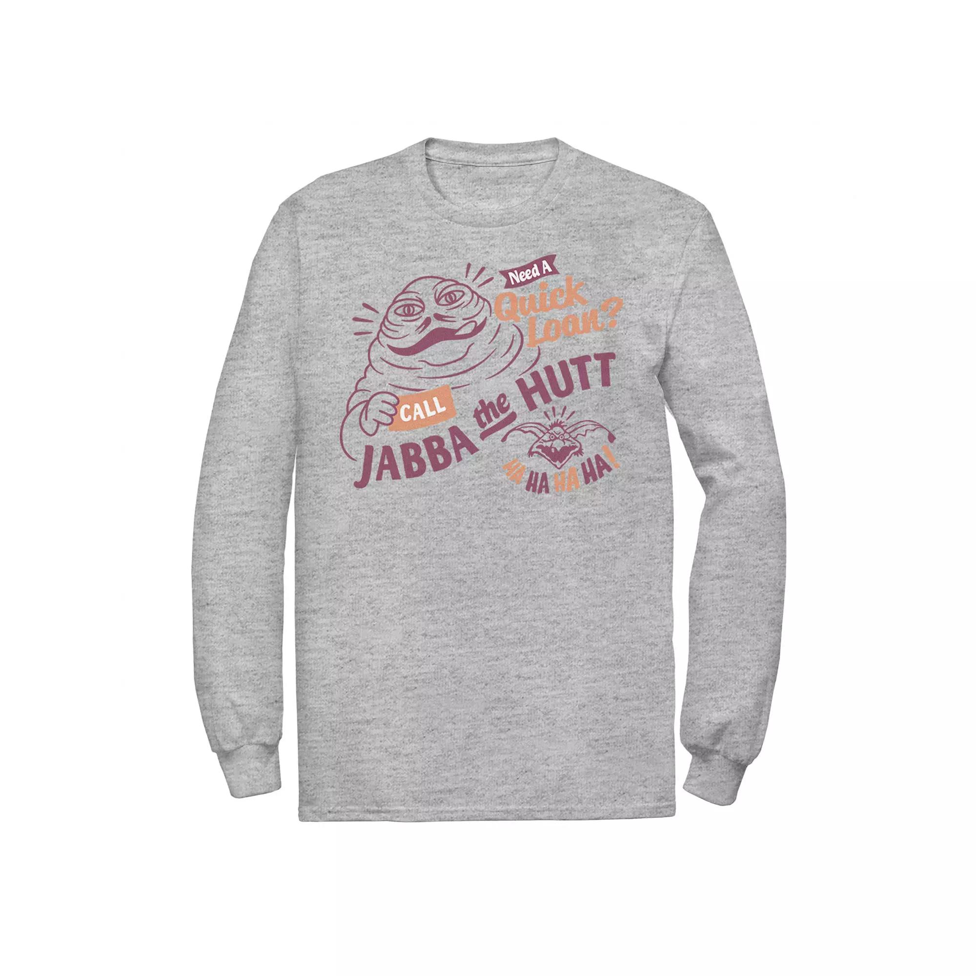 Men's Star Wars Jabba The Hutt Need A Quick Loan Tee, Size: Medium, Athletic Grey Product Image
