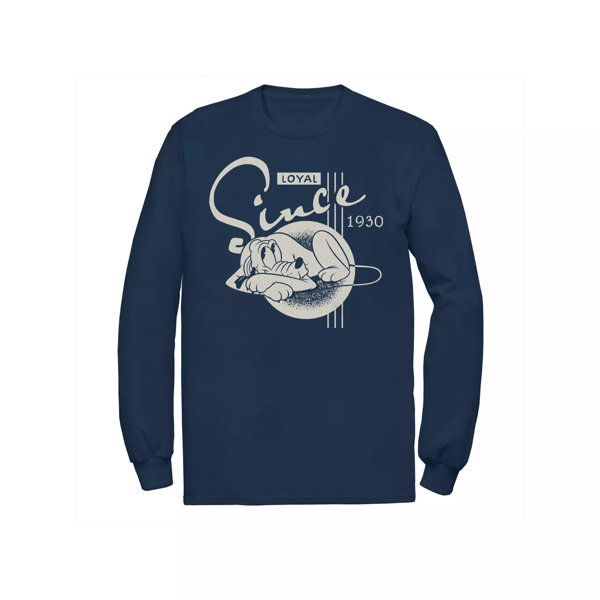 Disney's Mickey Mouse & Friends Big & Tall Pluto Loyal Since 1930 Long Sleeve Graphic Tee, Men's,  Product Image