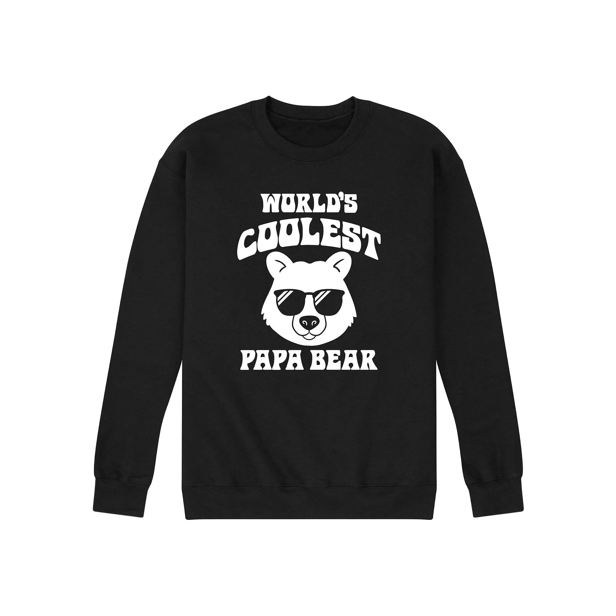 Men's World's Coolest Papa Bear Graphic Sweatshirt,  Product Image