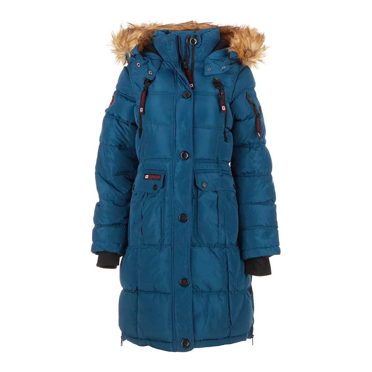 Canada Weather Gear Women's Long Puffer with Sherpa Lined Hood Product Image