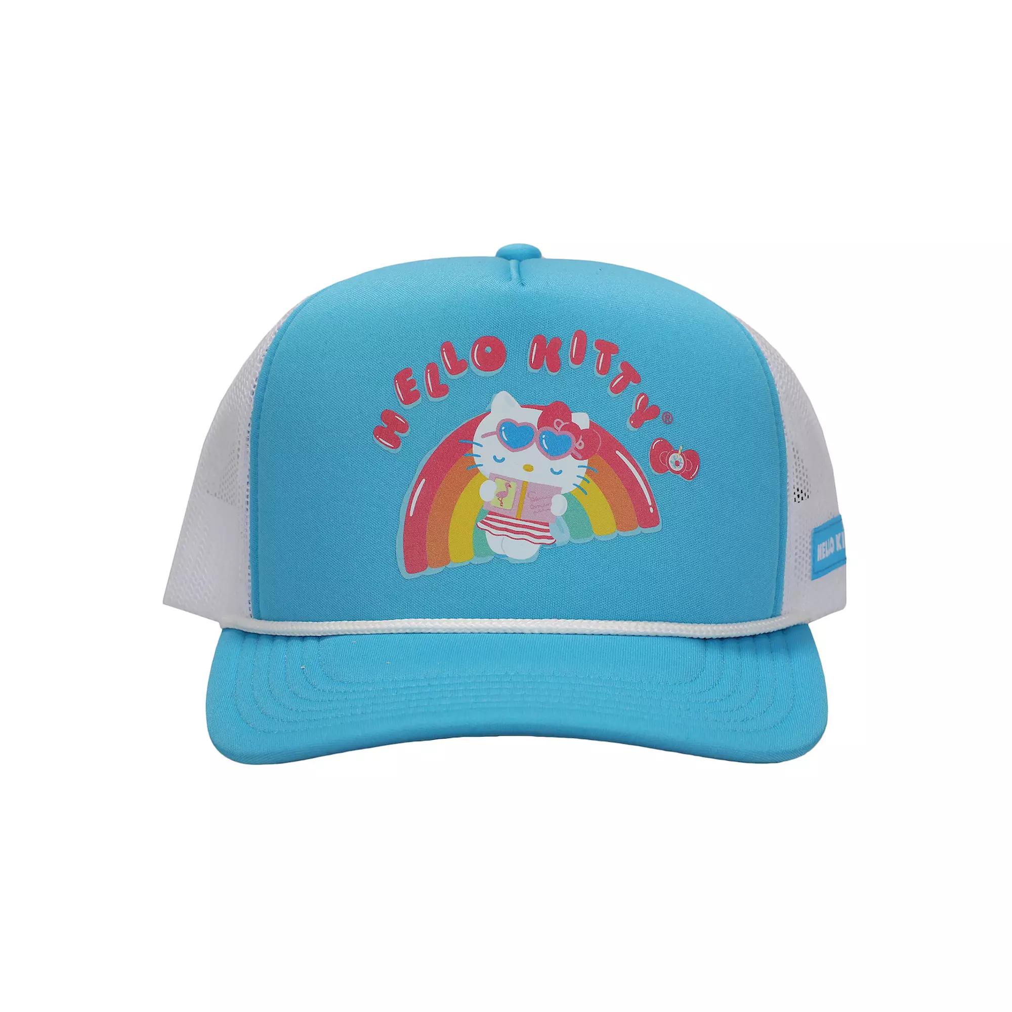 Women's Hello Kitty Rainbow Foam Trucker Hat, Blue Product Image