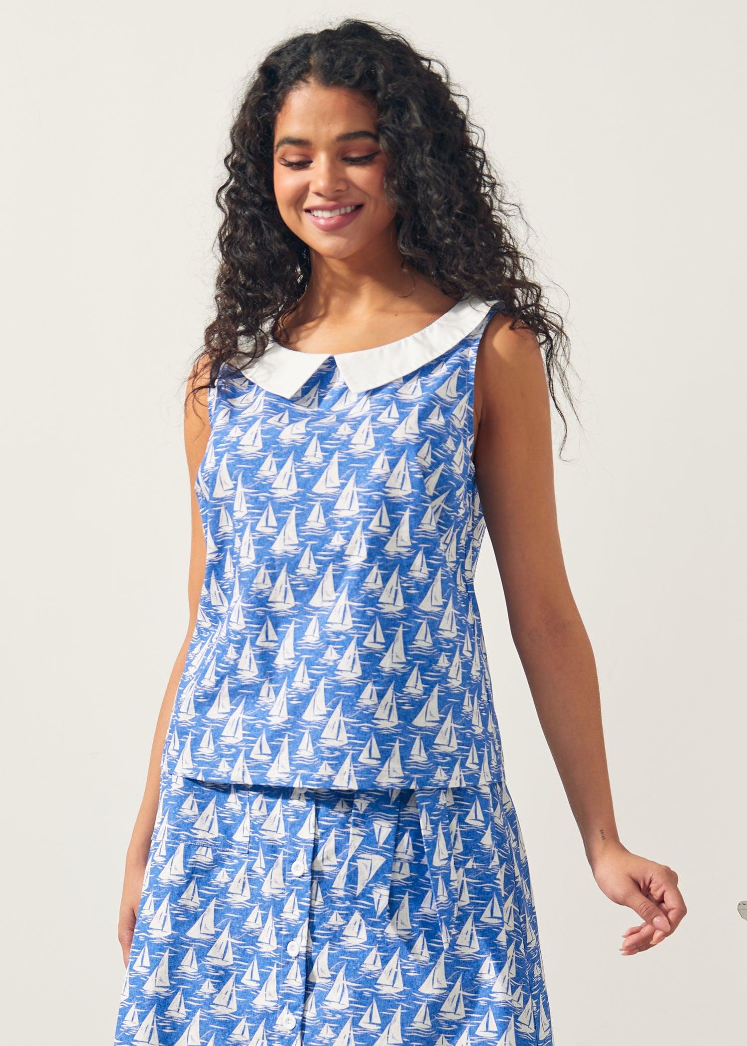 The Class Act Collar Top Product Image