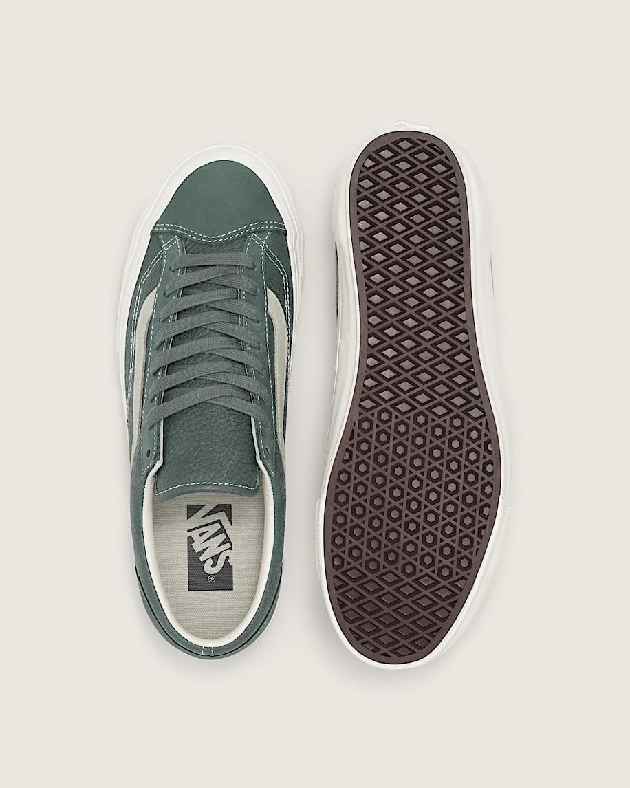 Premium Old Skool Leather Shoe in Forest Grey Green| Vans US Product Image