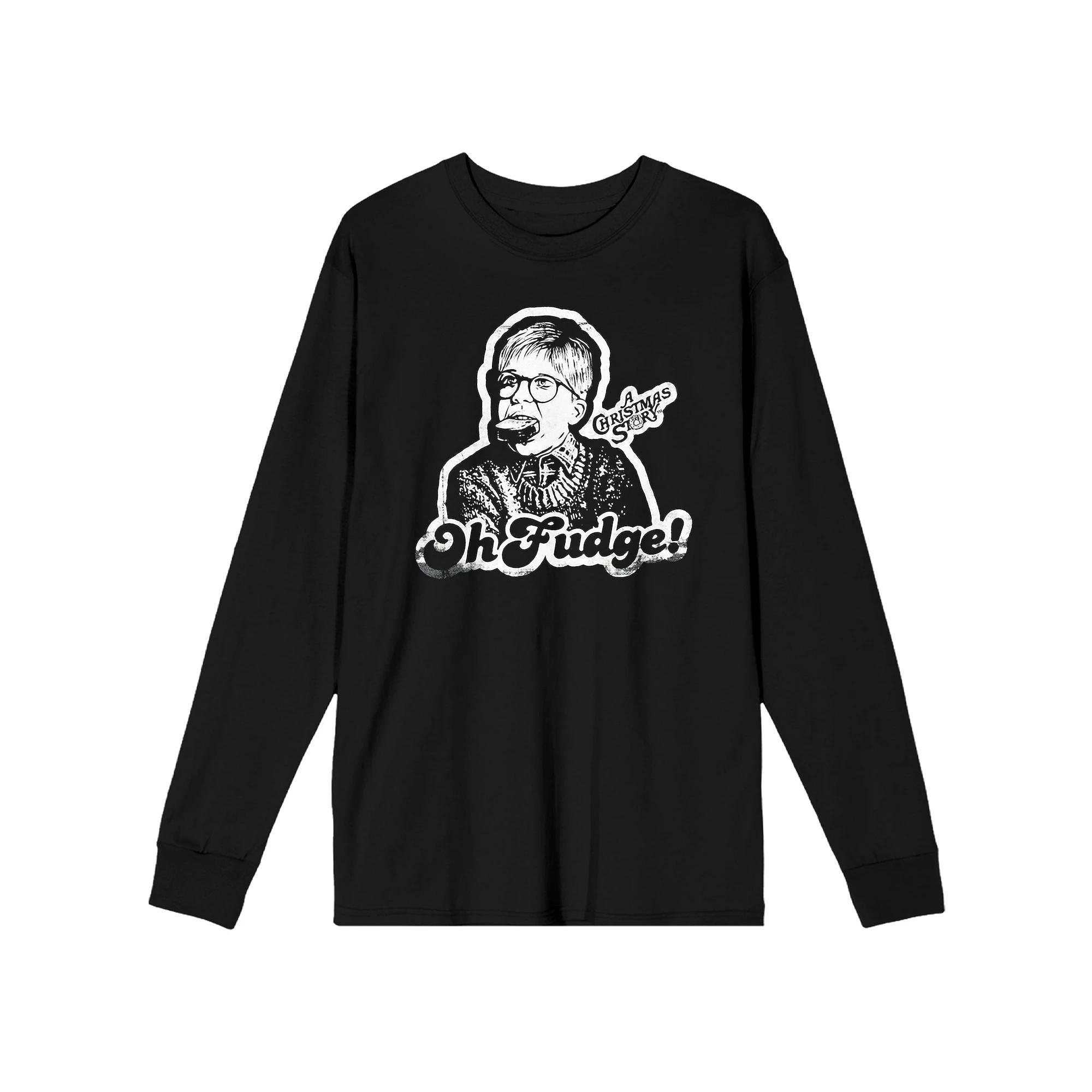 Men's A Christmas Story Ralphie Oh Fudge! Long Sleeve Tee,  Product Image