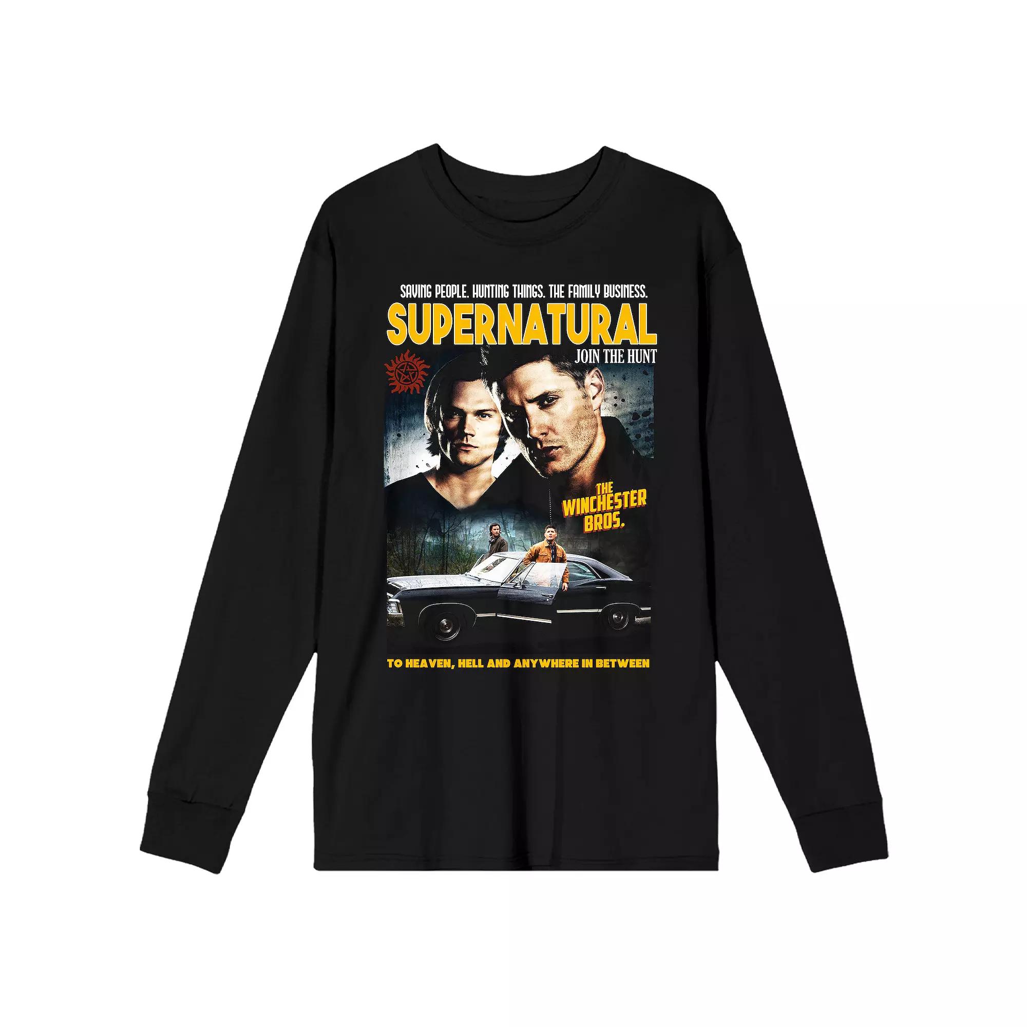 Men's Supernatural Poster "Join The Hunt" Graphic Tee, Size: XL, Black Product Image