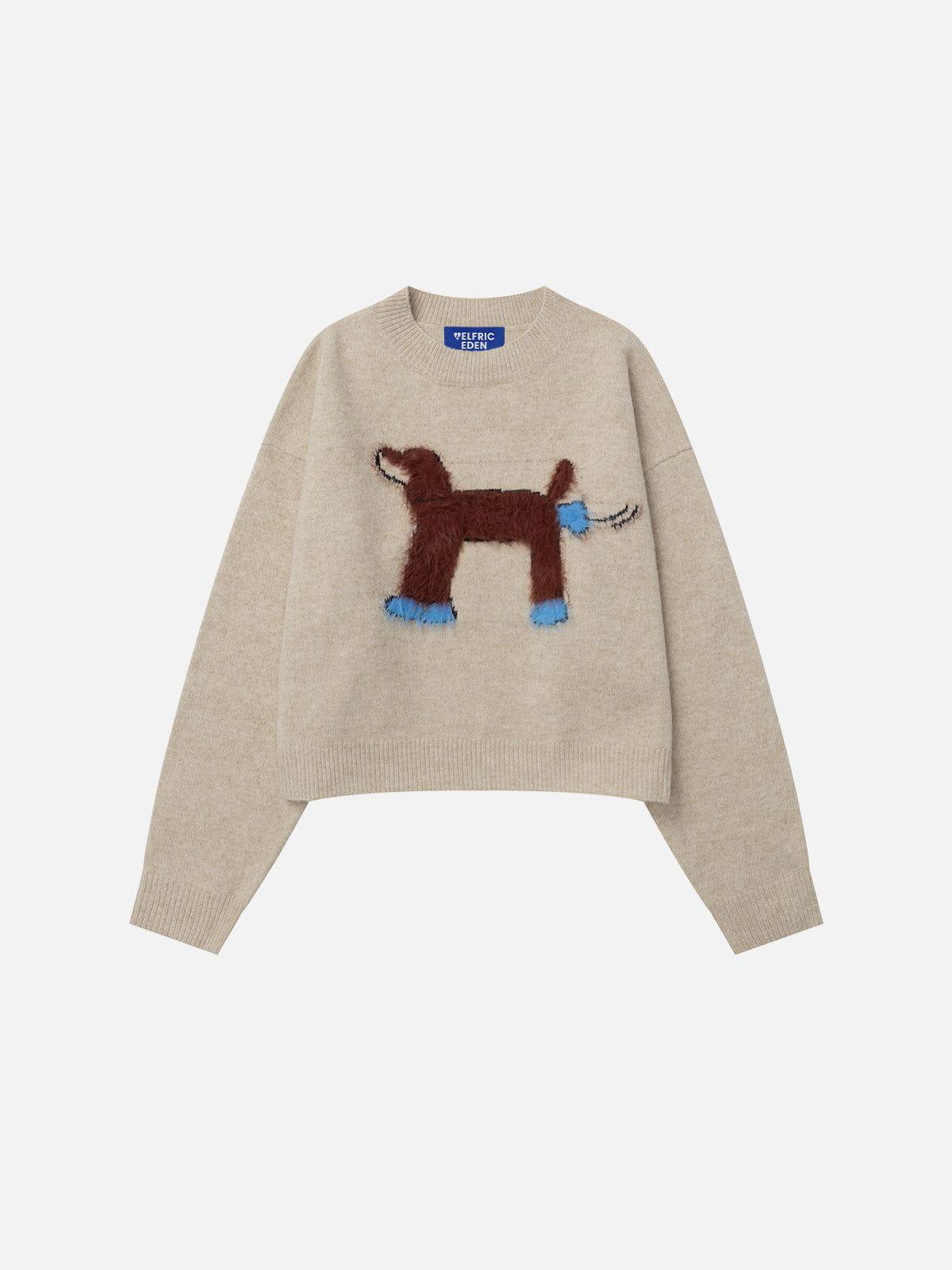 Aelfric Eden Plush Dog Graphic Sweater Female Product Image