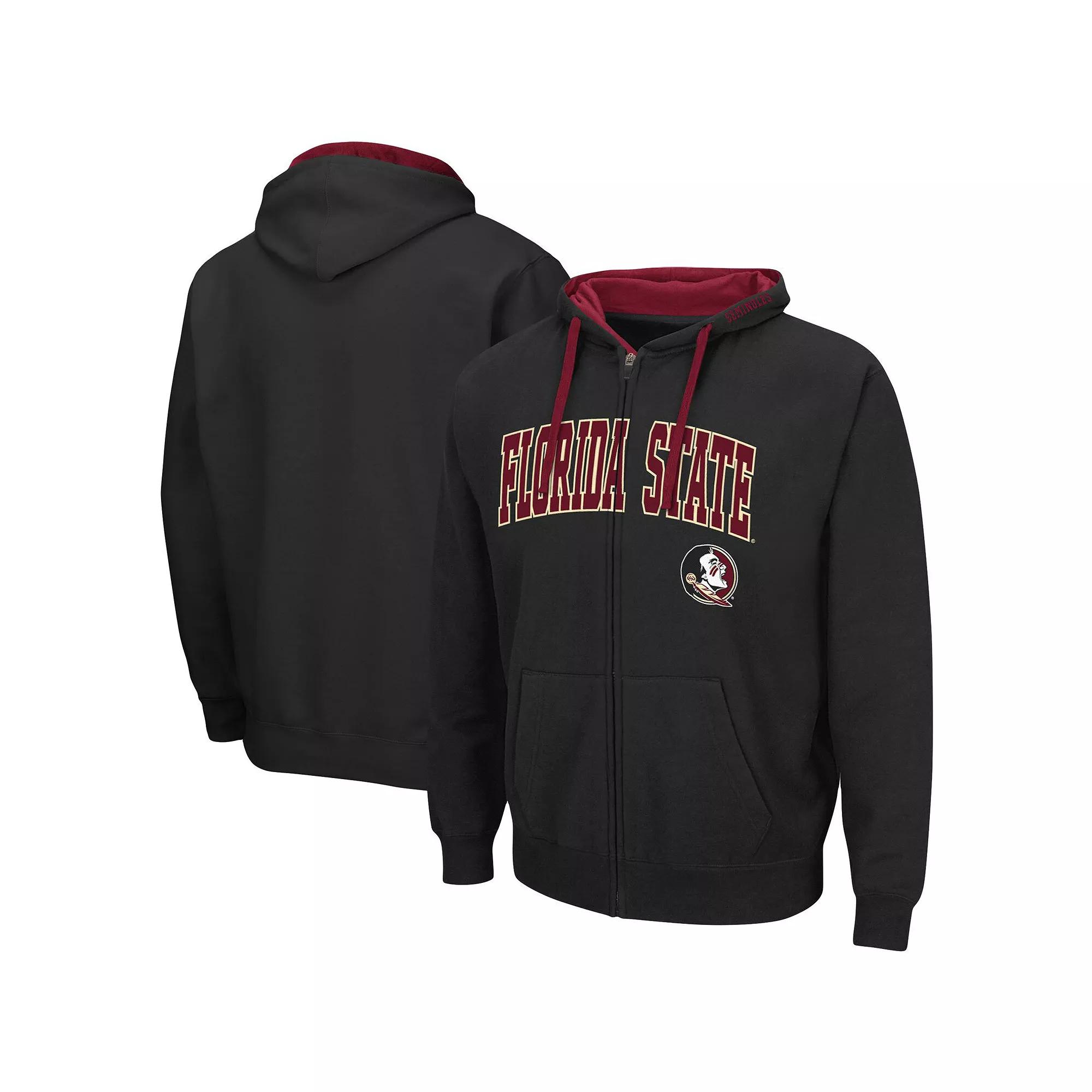Men's Colosseum Black Texas Tech Red Raiders Big & Tall Full-Zip Hoodie,  Product Image
