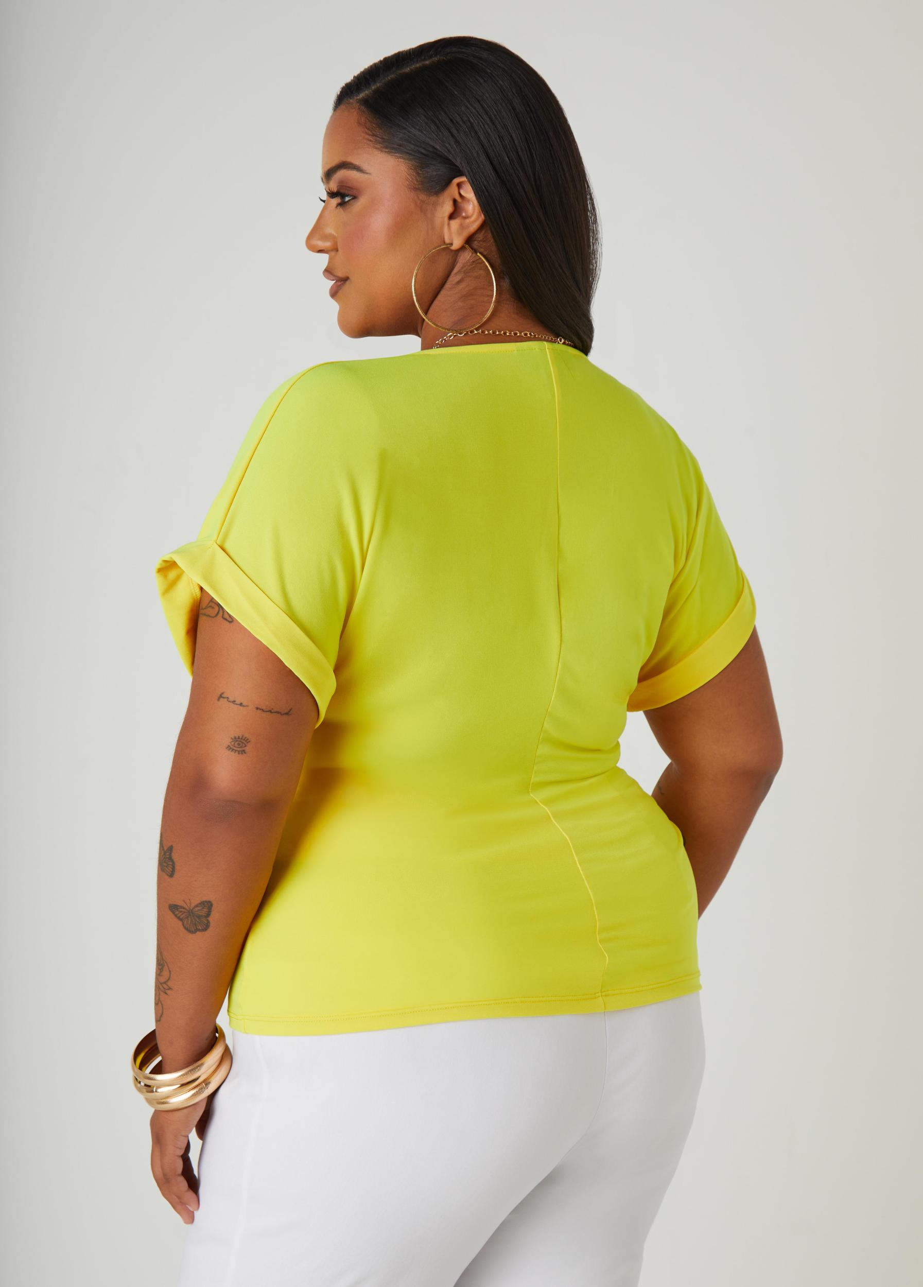 Tie Front Stretch Knit Top Product Image