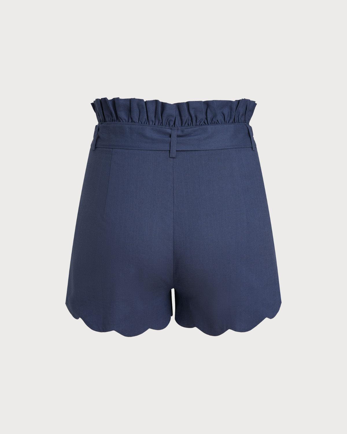 Blue Natural Waisted Pocket Shorts Product Image