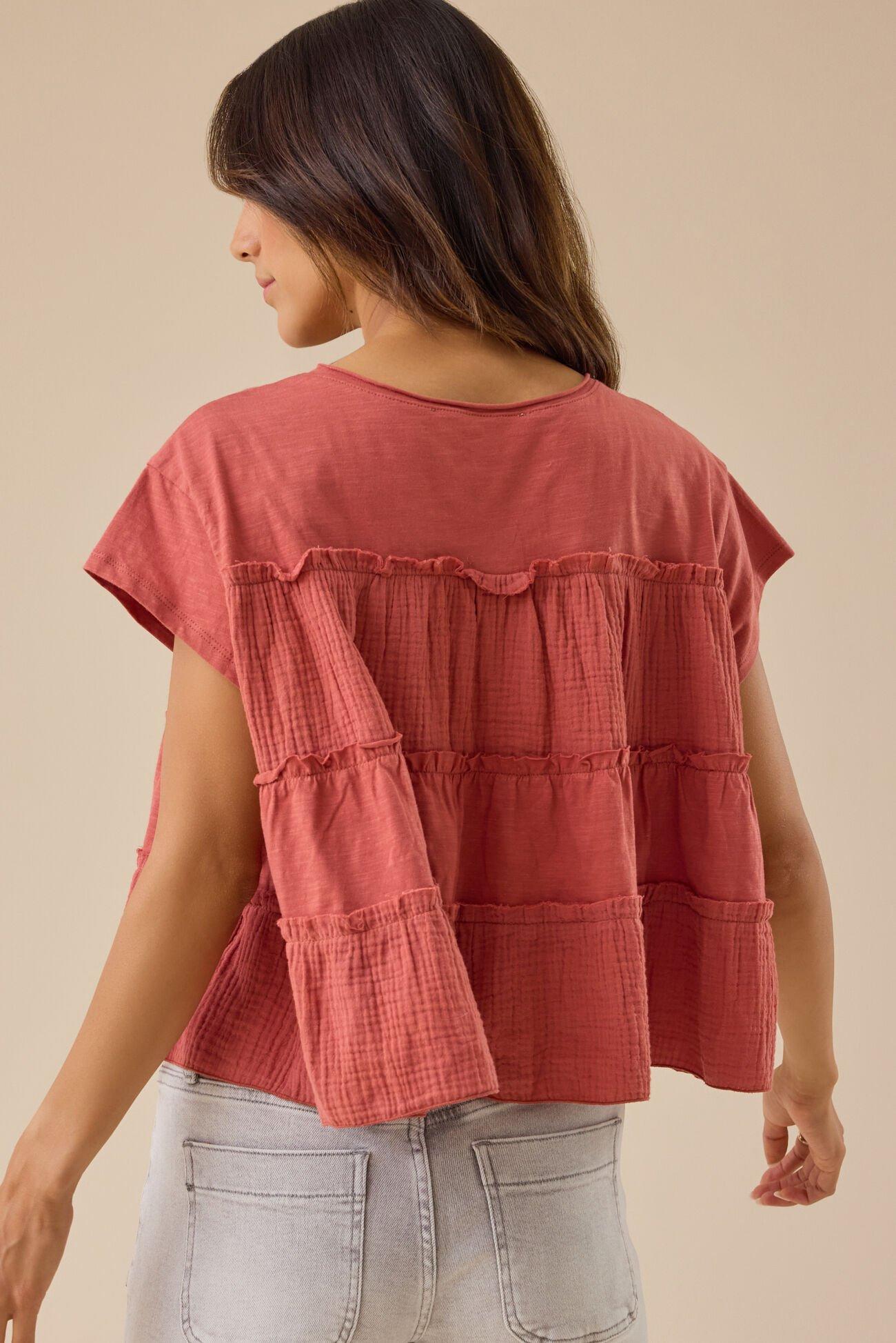 Rebecca Tiered Babydoll Top Product Image